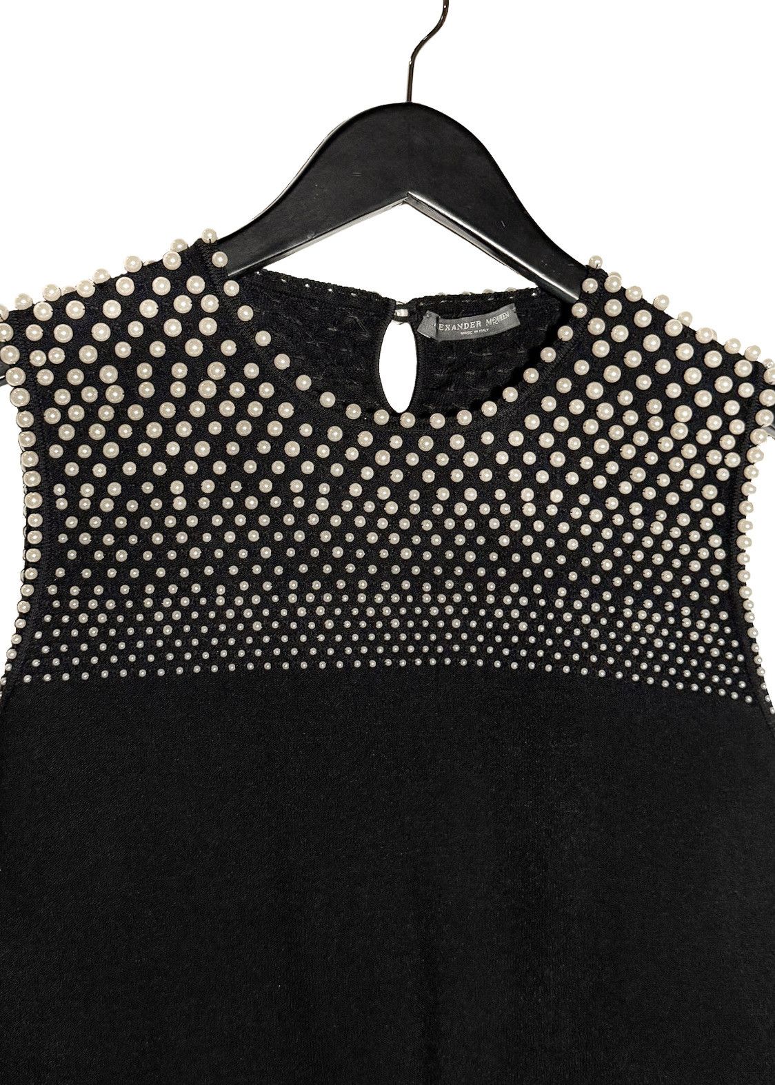 Alexander McQueen Alexander McQueen Pearls Accent Black Peplum Sleeveless Top Size L / US 10 / IT 46 - 3 Thumbnail