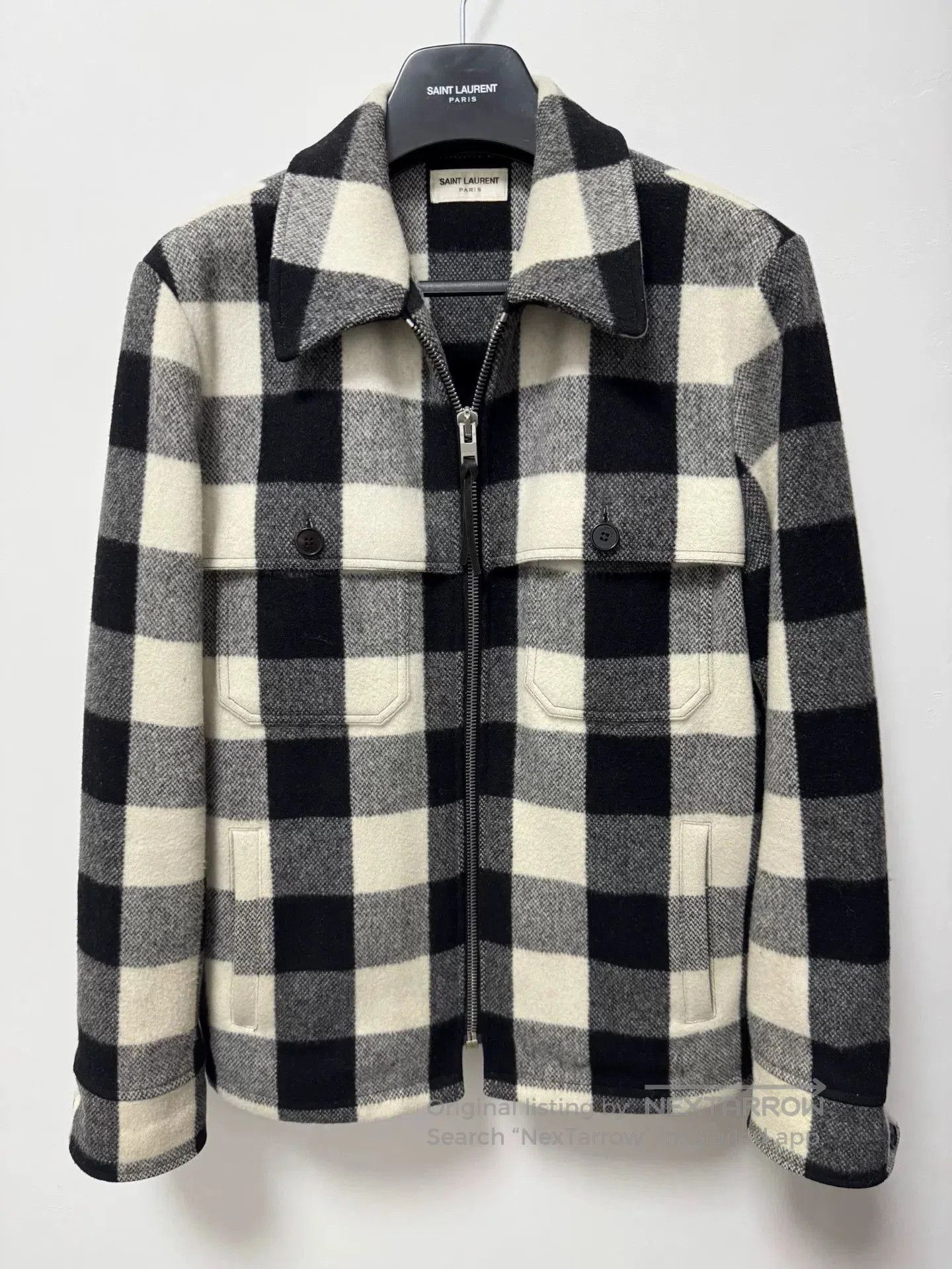Saint Laurent Paris Saint Laurent Black White Plaid Jacket. Size US M / EU 48-50 / 2 - 1 Thumbnail