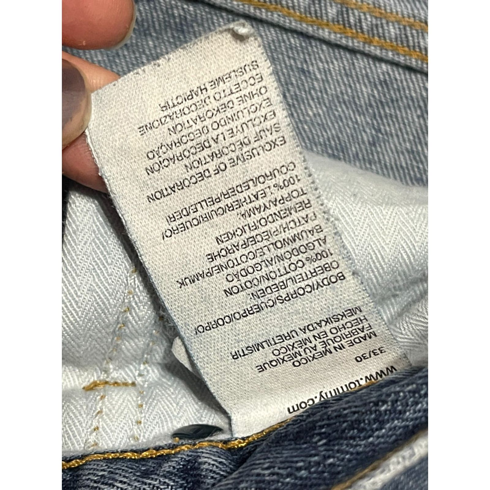 Tommy Hilfiger Tommy Hilfiger Jeans Men's Size 38/30 Blue Denim Straight Regular Pockets 30in Size US 38 / EU 54 - 7 Thumbnail