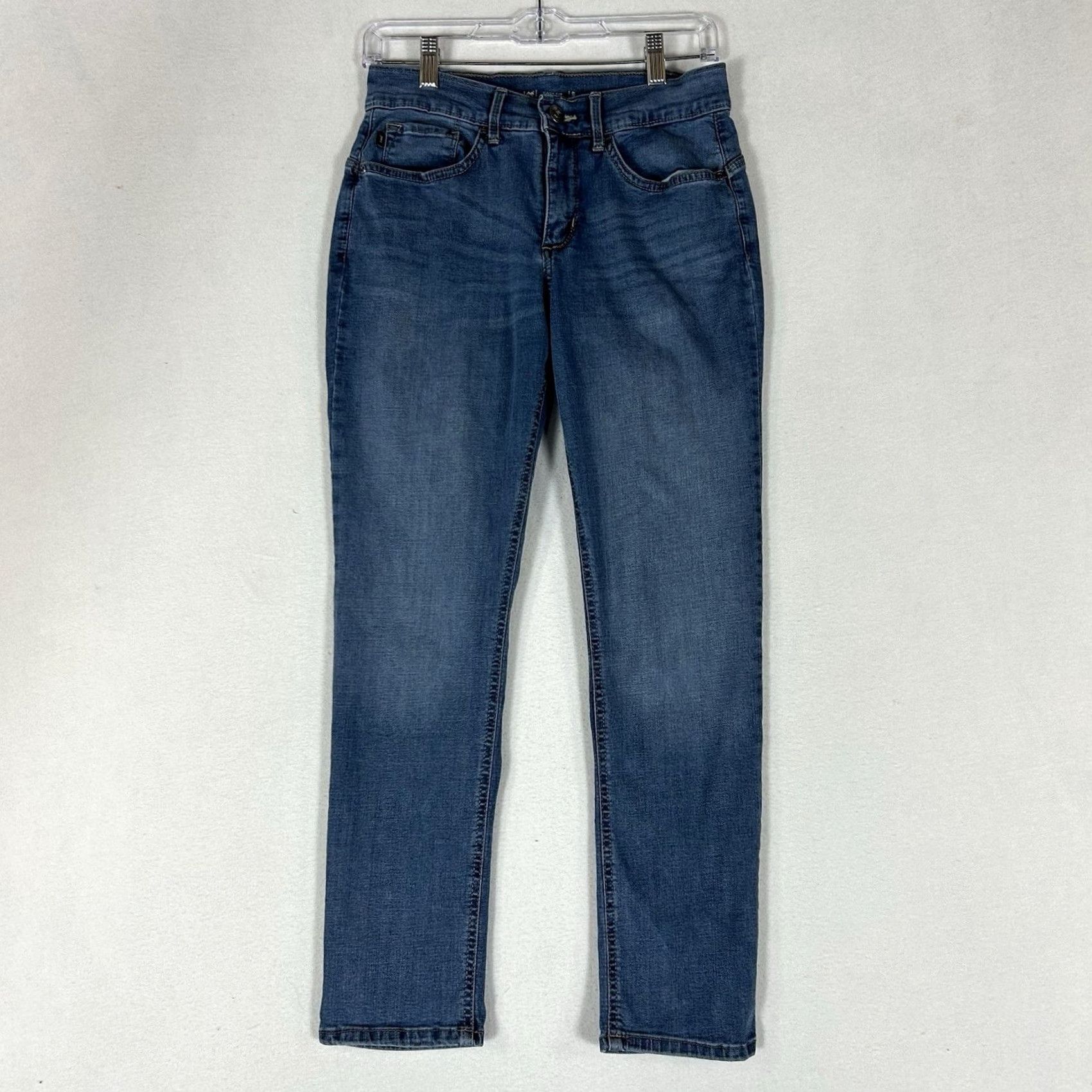 Lee Lee Easy Fit Skinny Jeans Womens 6 Petite Mid Rise Stretch Blue Denim 6P Size 28" / US 6 / IT 42 - 2 Thumbnail