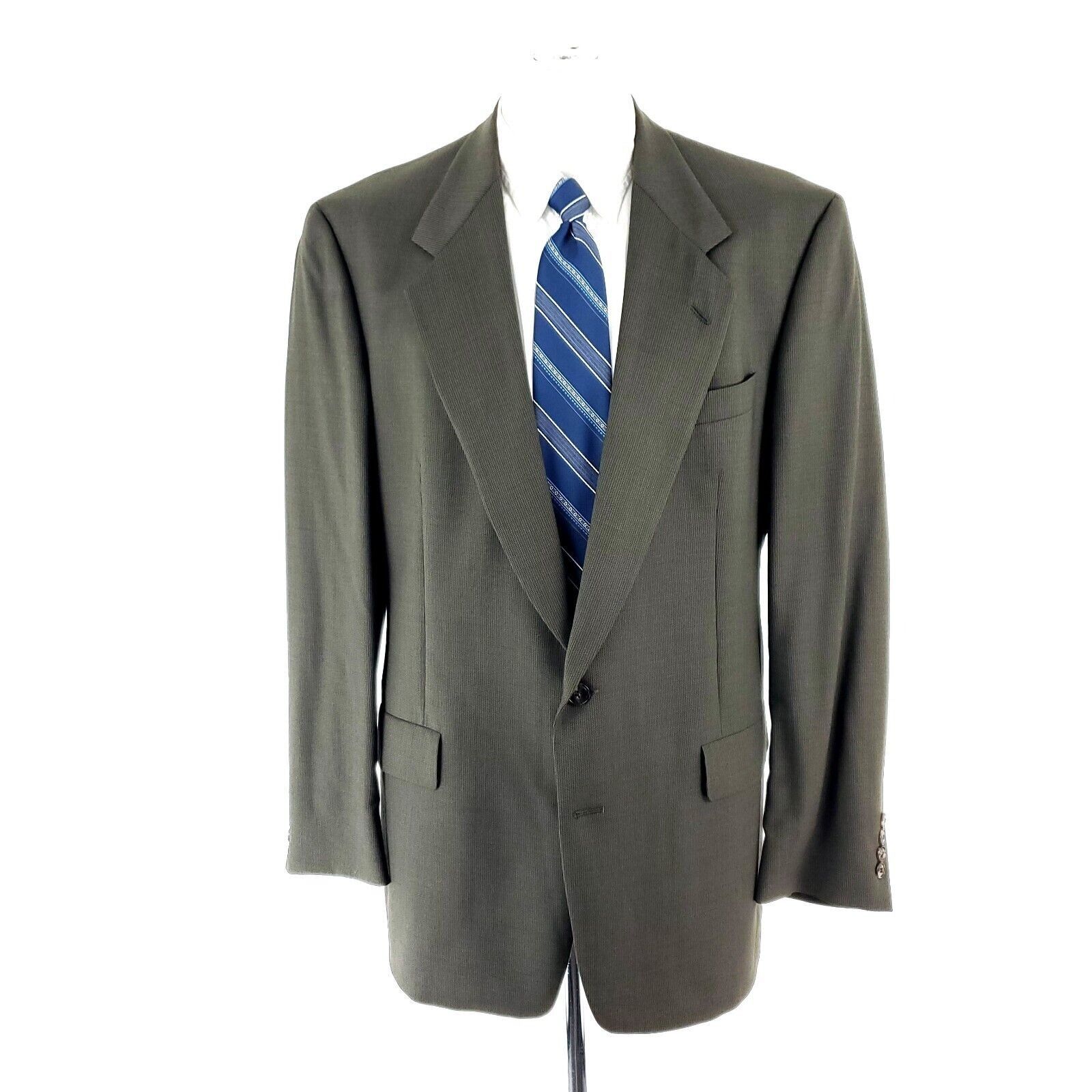 Hart Schaffner Marx Hart Schaffner Marx Softly Tailored Wool 2 Button Blazer 42L Size 42L - 3 Thumbnail