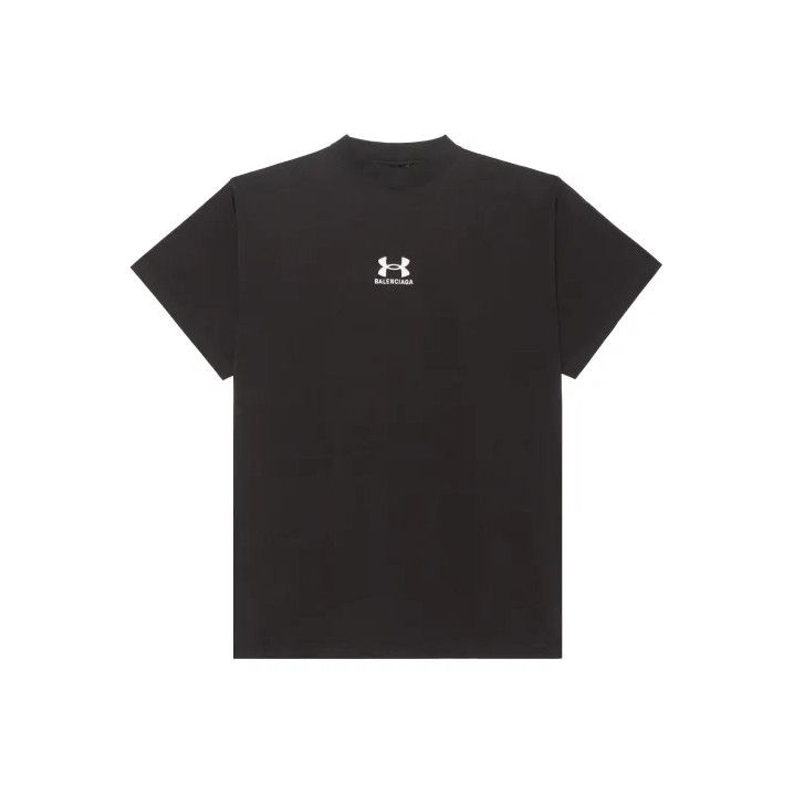 Balenciaga Balenciaga x Under Armour Logo Print Black T-Shirt Size US L / EU 52-54 / 3 - 1 Thumbnail