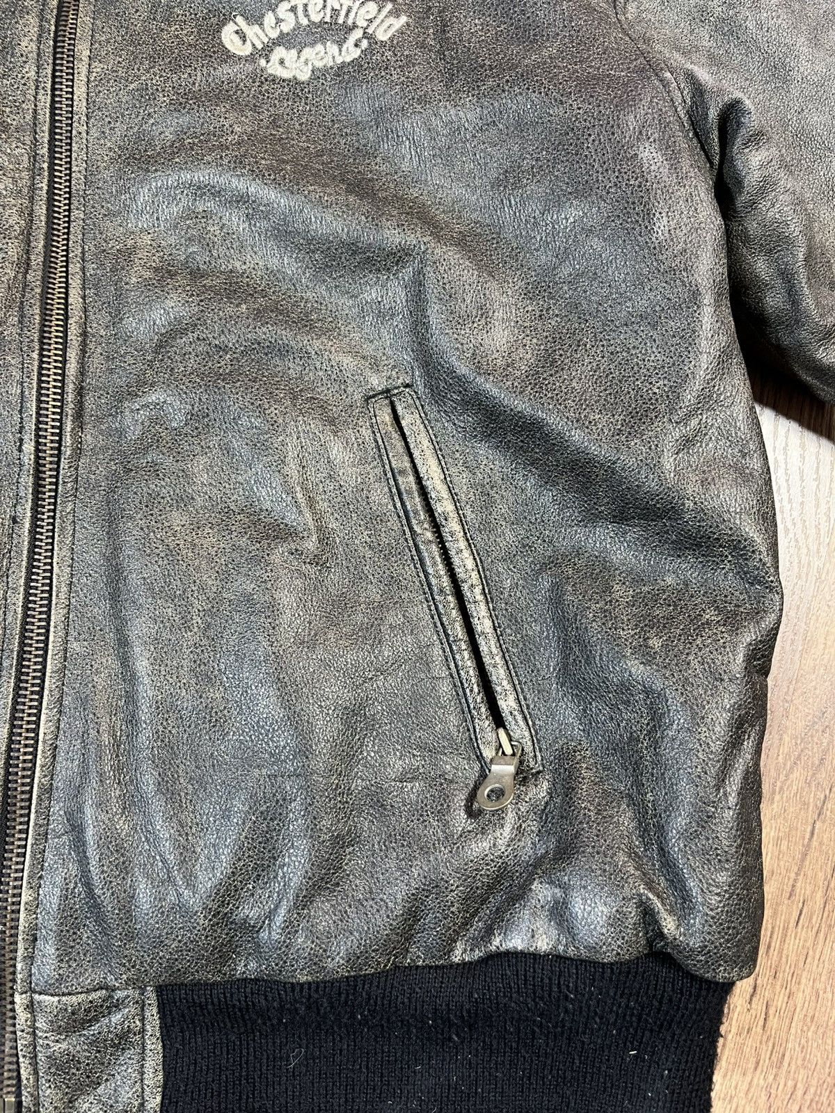Leather Vintage Chesterfield Leather Jacket she is alone Size US L / EU 52-54 / 3 - 7 Thumbnail