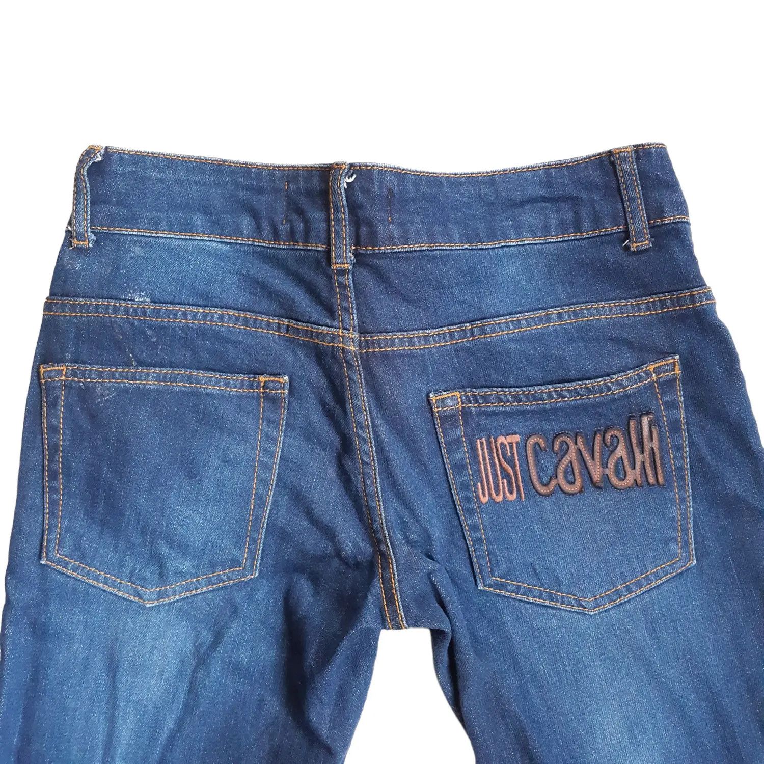 Roberto Cavalli Roberto Cavalli Just Cavalli Leather Patch Jeans Pants Size 28" / US 6 / IT 42 - 8 Thumbnail