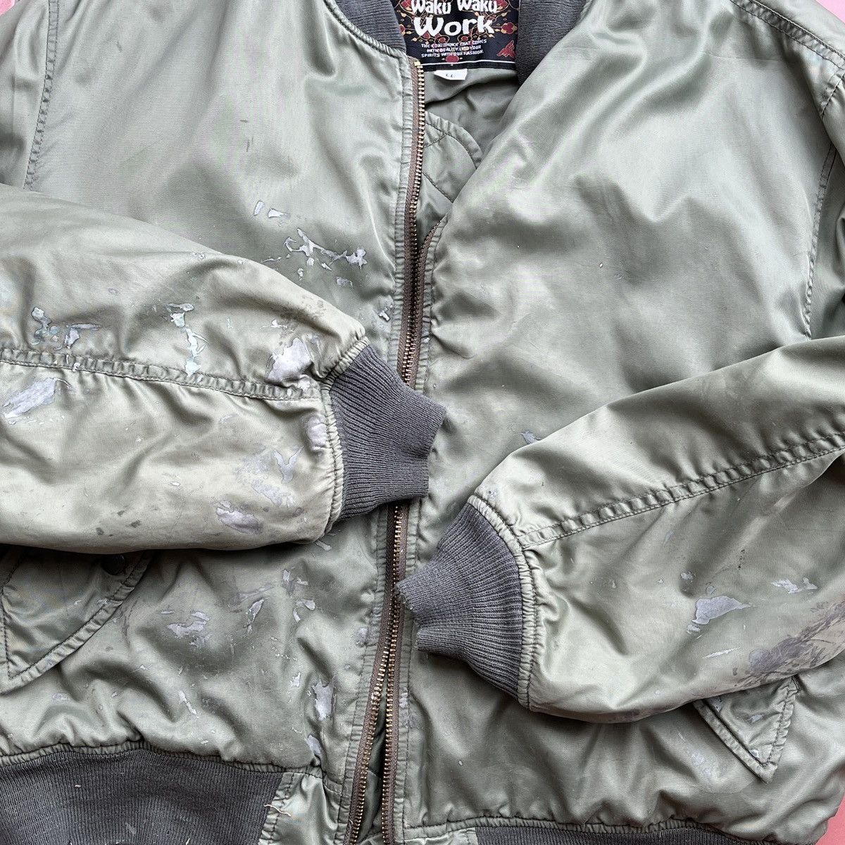 Toyo Enterprises VINTAGE DISTRESSED BOMBER WAKU WAKU WORK TOYO ENTERPRISE Size US L / EU 52-54 / 3 - 15 Thumbnail