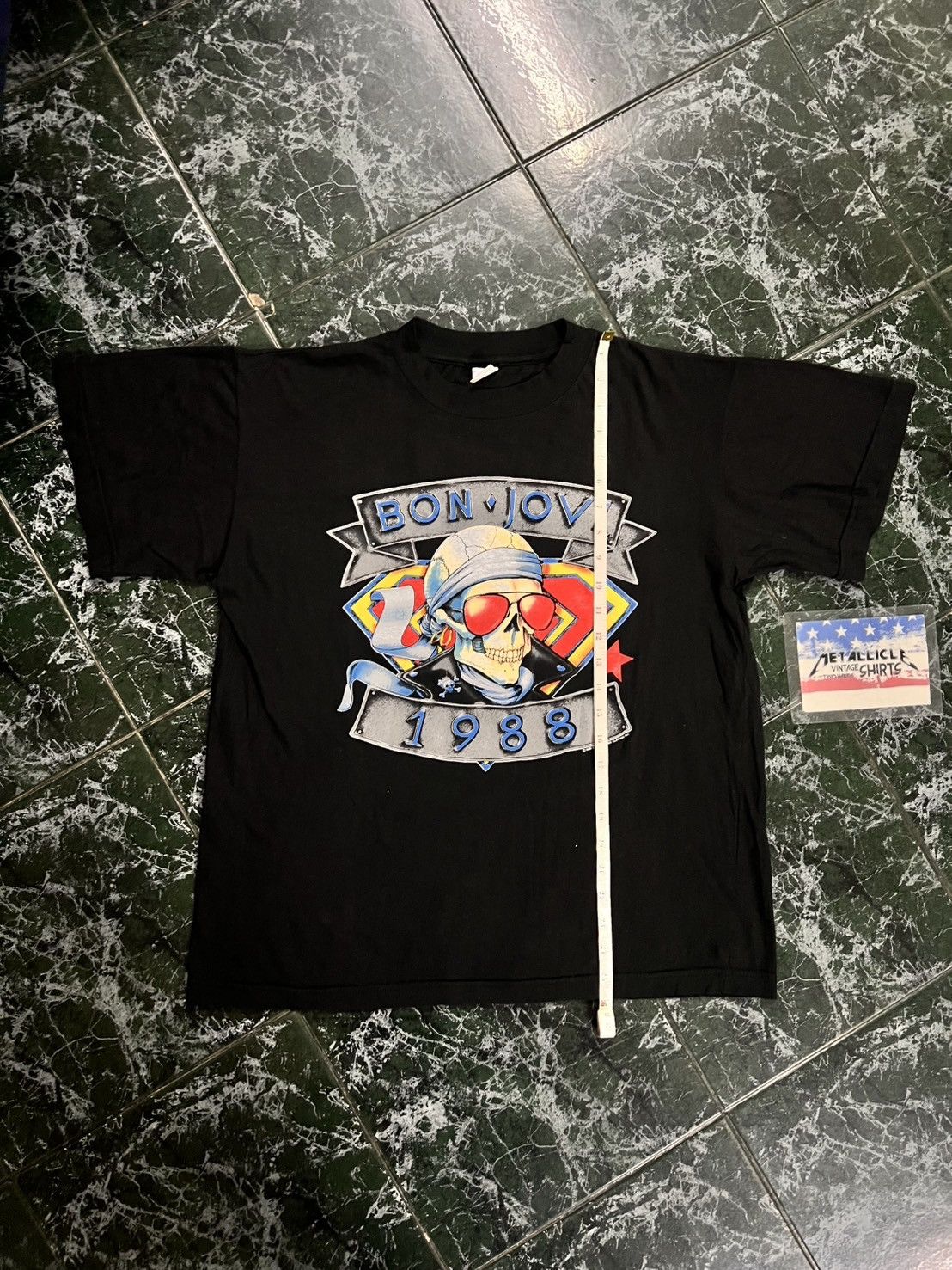 Band Tees × Bon Jovi × Vintage Vintage : Bon Jovi (We're Back Kickin' Ass 1988) Size US L / EU 52-54 / 3 - 5 Thumbnail