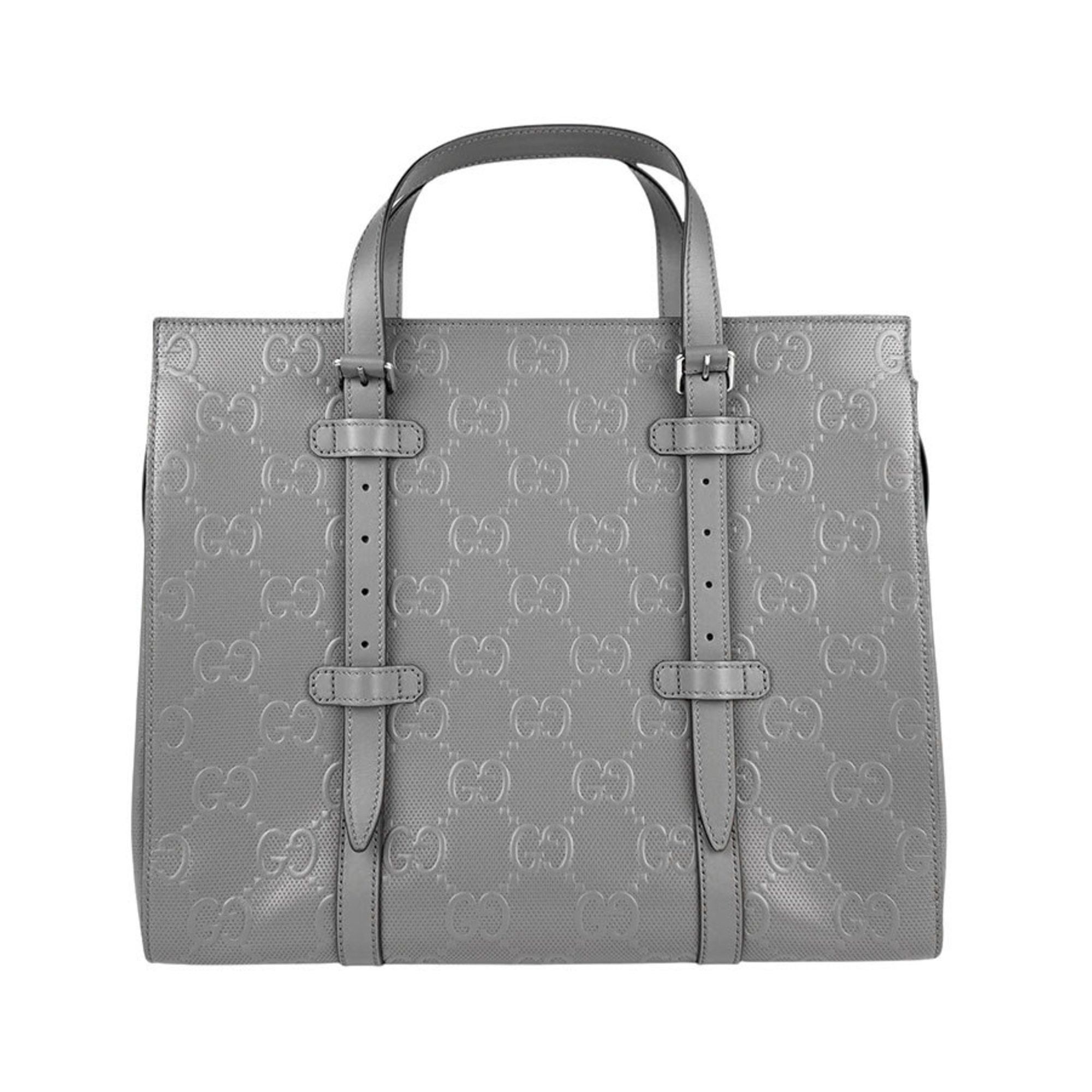 Gucci GUCCI Handbag GG embossed leather grey silver men's 625774 z3763 Size ONE SIZE - 1 Thumbnail
