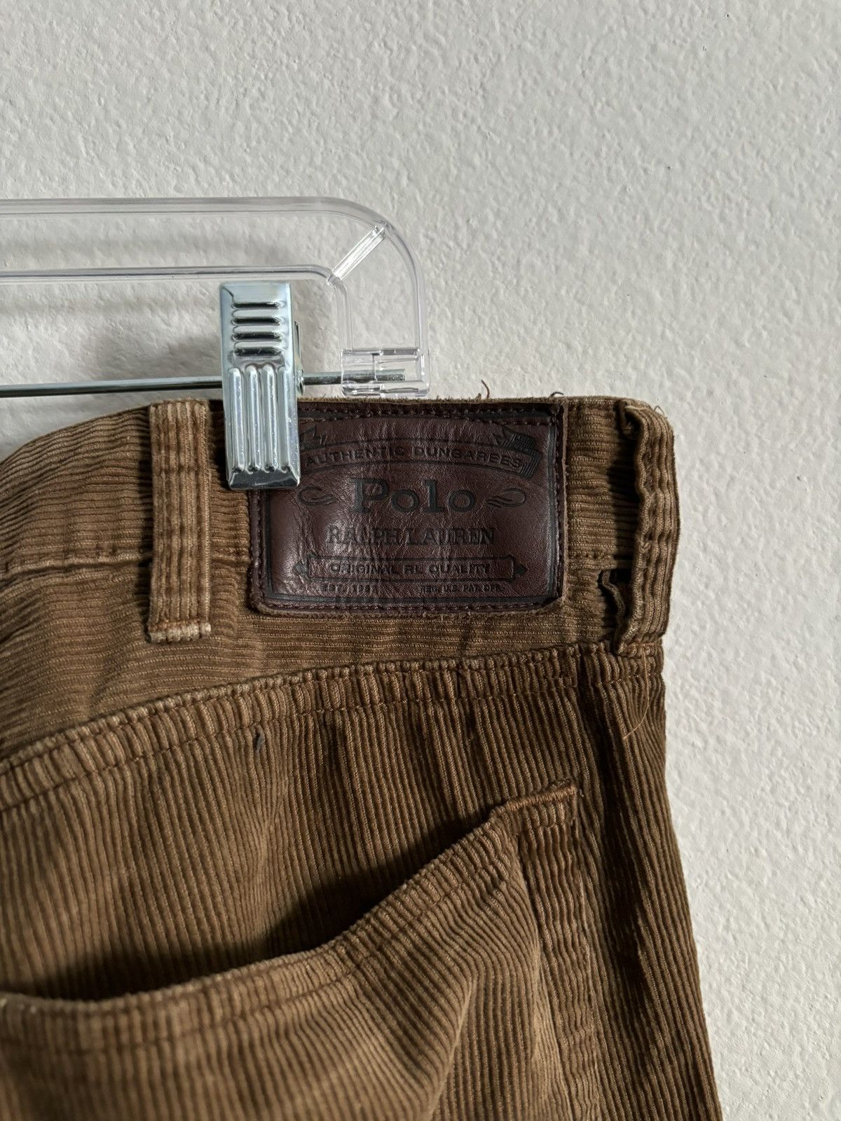 Polo Ralph Lauren Vintage Polo Ralph Lauren Men's Brown Corduroy Trousers Size US 37 - 3 Thumbnail