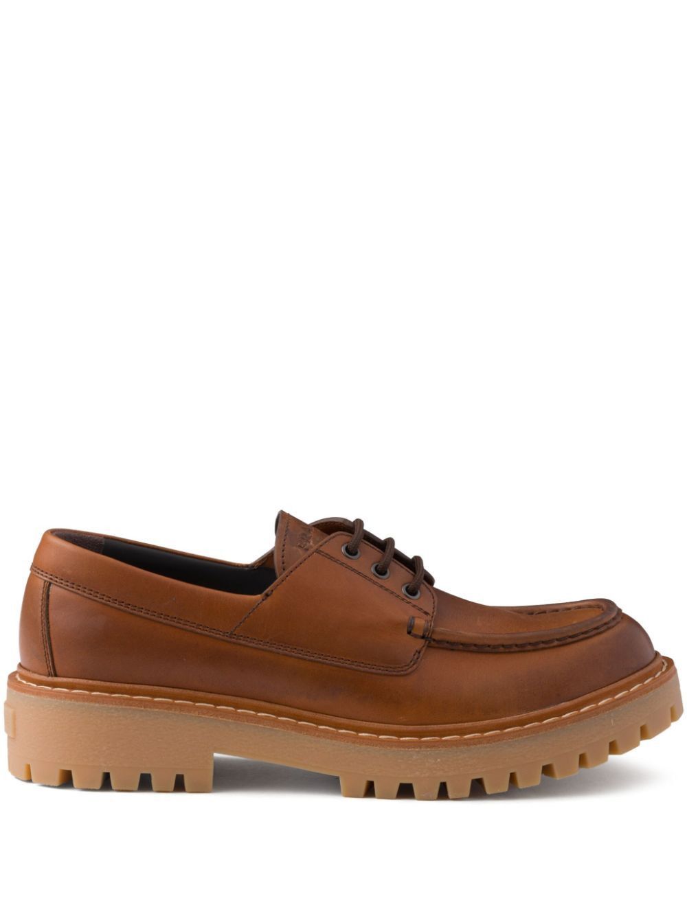 Prada LACED LEATHER LOAFERS Size US 11 / EU 44 - 1 Thumbnail