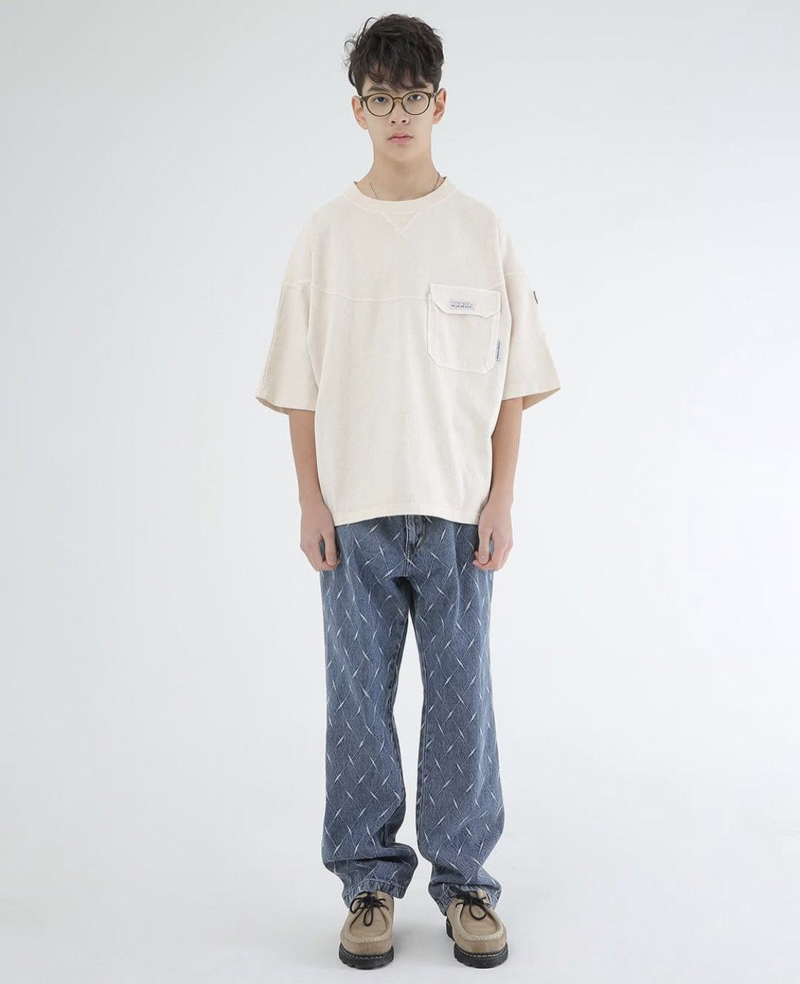 Designer × Uniform Bridge YESEYESEE Net Denim Pant Blue Size US 35 - 14 Thumbnail
