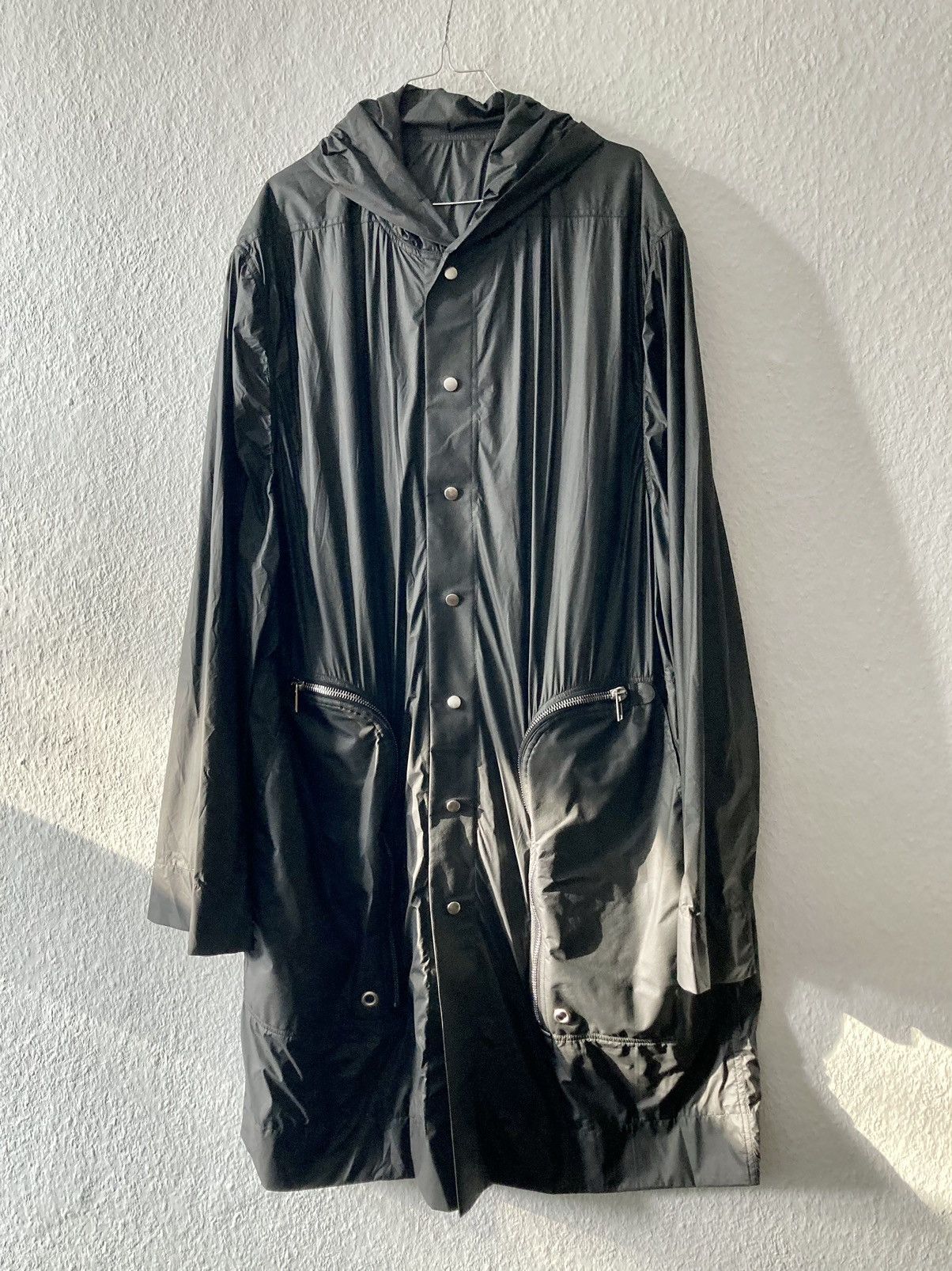 Rick Owens S/S 20 "TECUATL" Calf Leather Pocket Raincoat Rick Owens Size US M / EU 48-50 / 2 - 1 Thumbnail