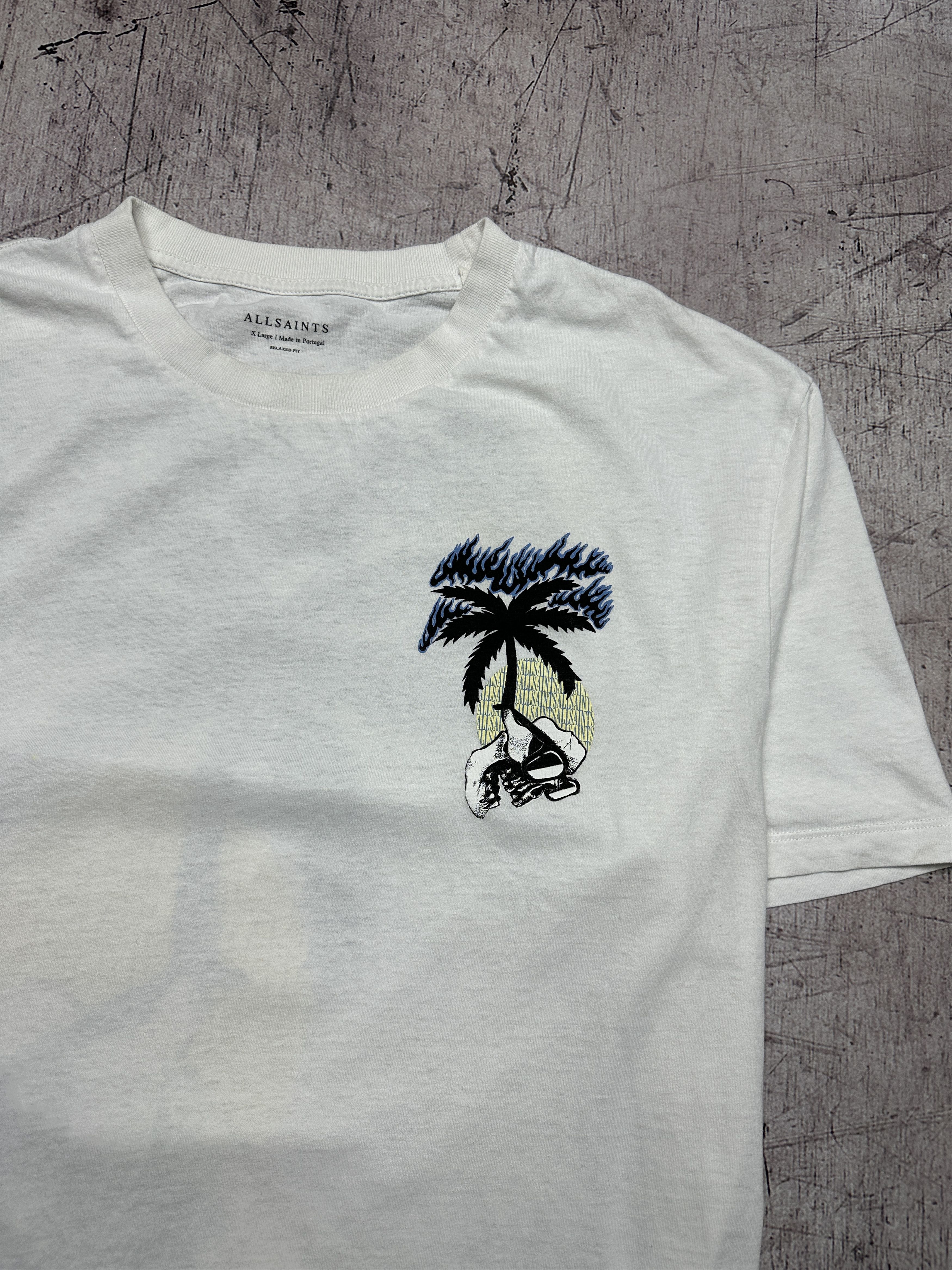 Allsaints Allsaints Mens Undertown SS Crew Neck Hawaiian T-Shirt Size US XL / EU 56 / 4 - 5 Thumbnail