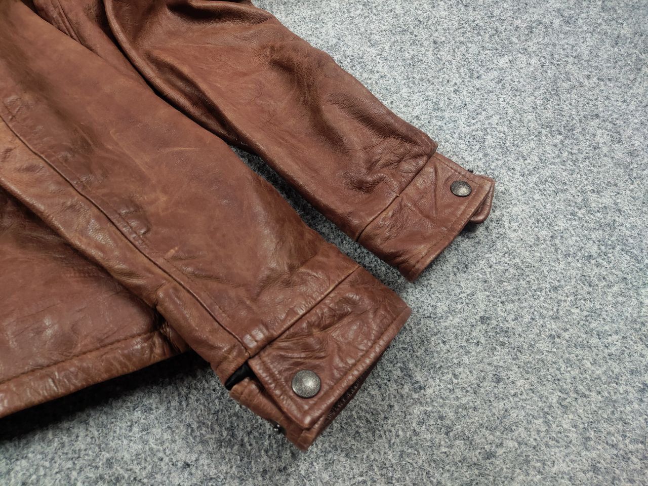 Jack & Jones Vintage jack & jones cognan Perfect Leather brown jacket Size US S / EU 44-46 / 1 - 6 Thumbnail
