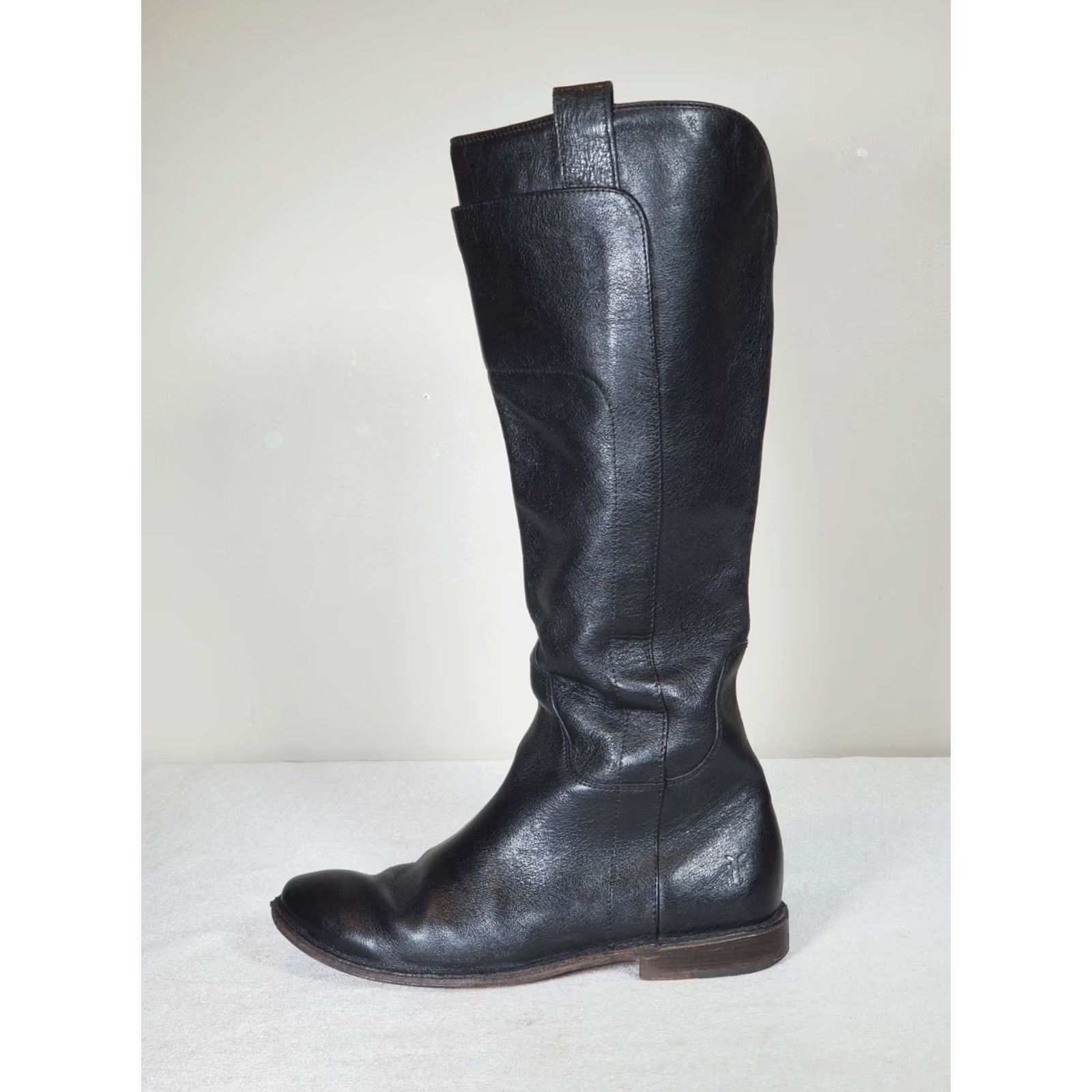 Frye FRYE Paige Tall Riding Boots Black Leather Knee High Mexico 77535 Women's US 7 C Size US 7 / IT 37 - 5 Thumbnail