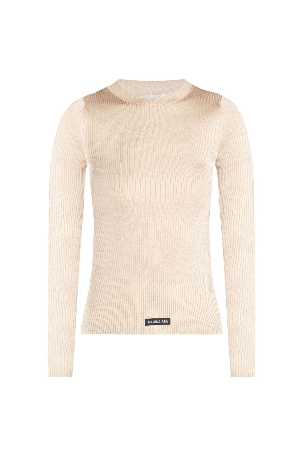 Balenciaga o1mt1gz1124 Top Sweater in Beige Size XS / US 0-2 / IT 36-38 - 1 Thumbnail