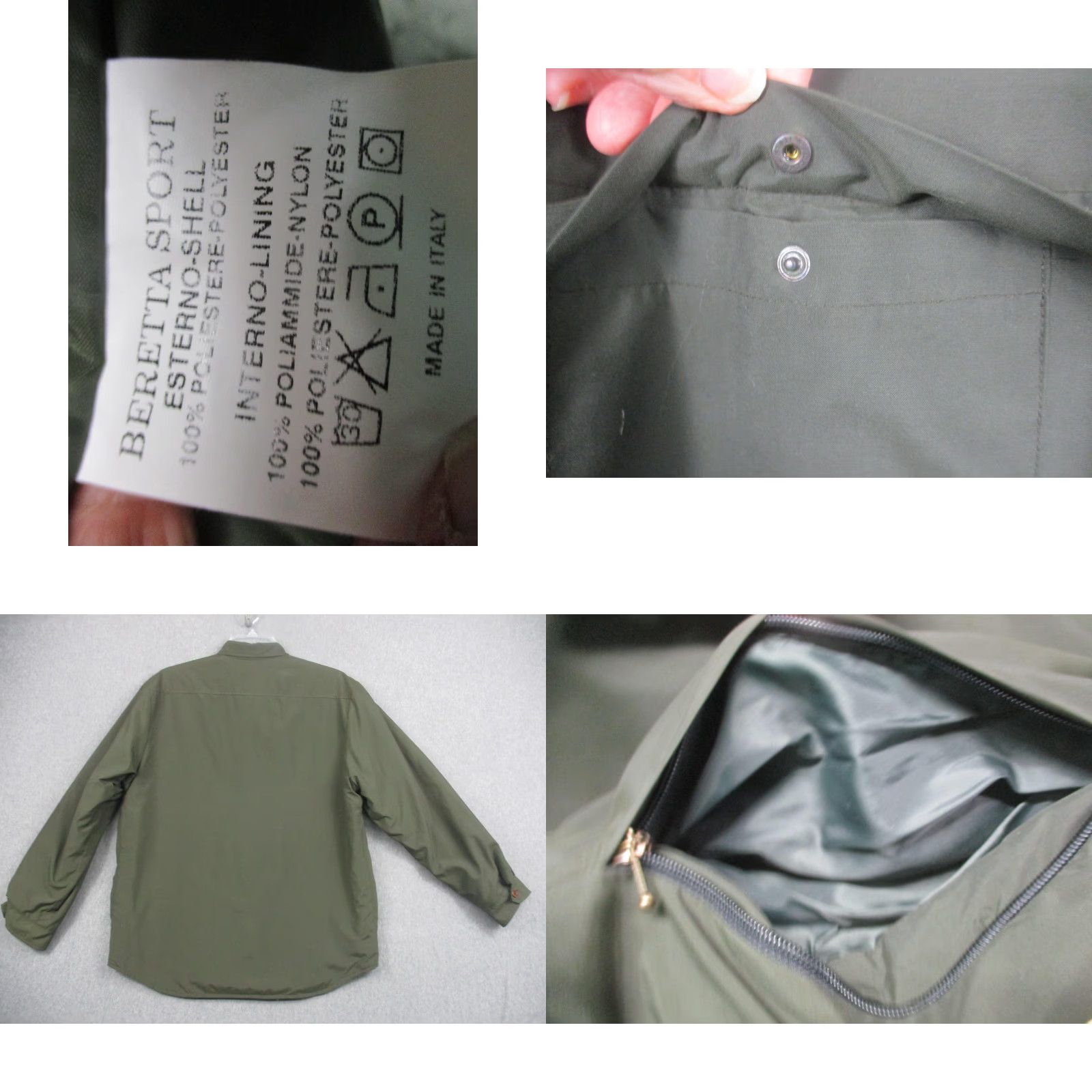 Vintage Beretta Sport Jacket Womens 10 Green Quilted Lined Outdoor Field Hunting Italy Outdoor Size L / US 10 / IT 46 - 8 Thumbnail