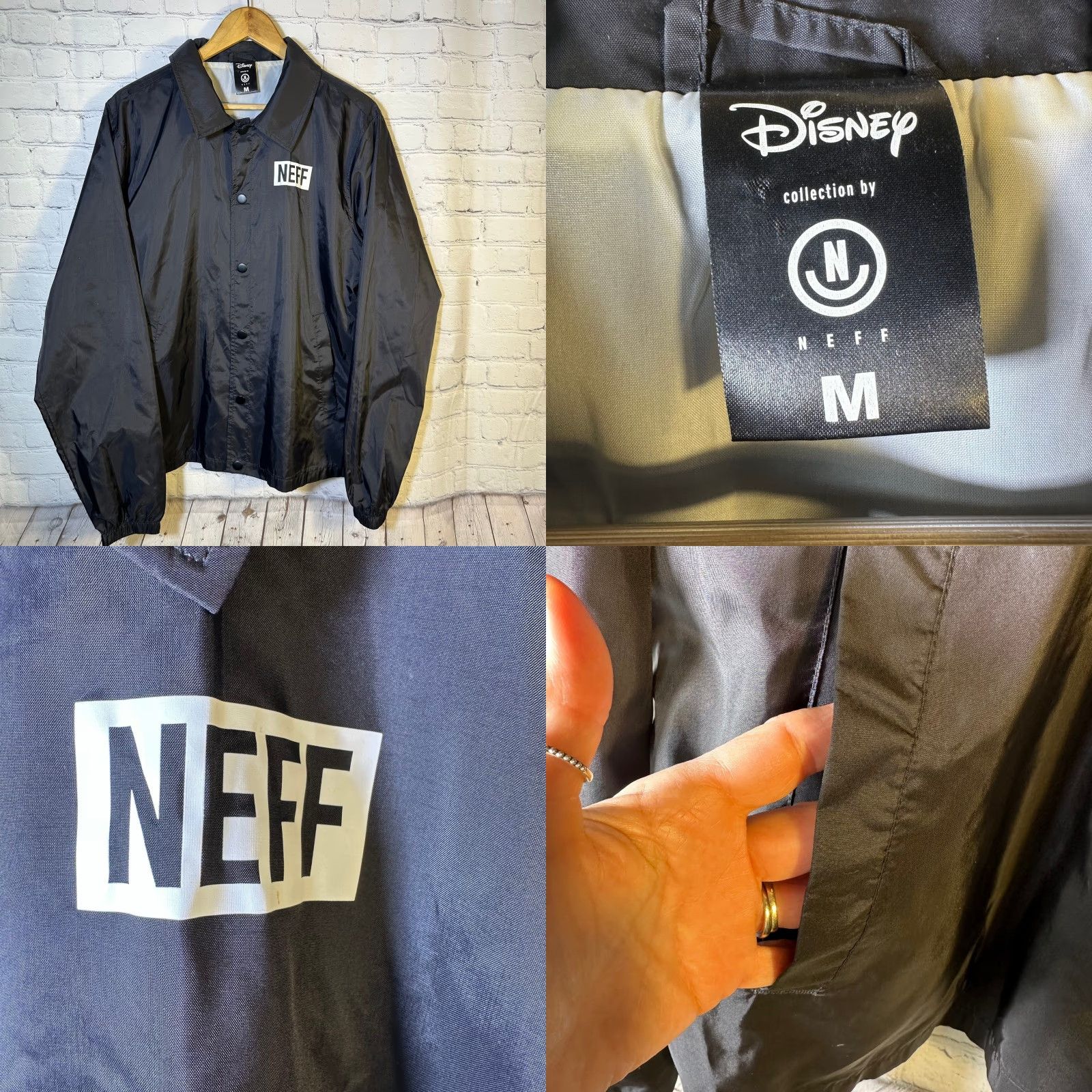 Disney Neff Disney Mickey Mouse Coach Jacket Black Windbreaker Snap Front Womens Medium Size M / US 6-8 / IT 42-44 - 8 Thumbnail