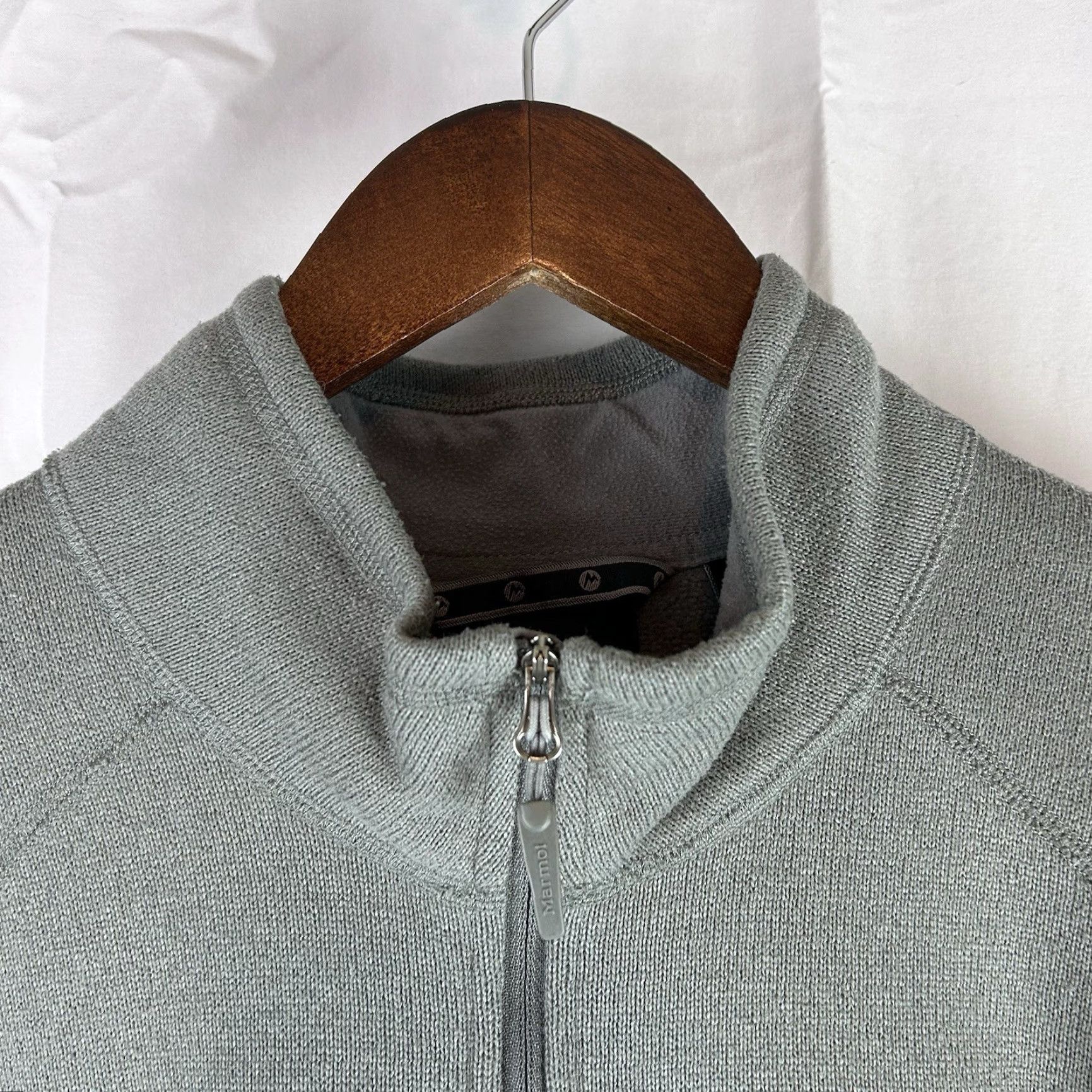Marmot Marmot Sweater Mens XL Gray Knit 1/4 Zip Sweatshirt Pullover Fleece E71100 Size US XL / EU 56 / 4 - 3 Thumbnail