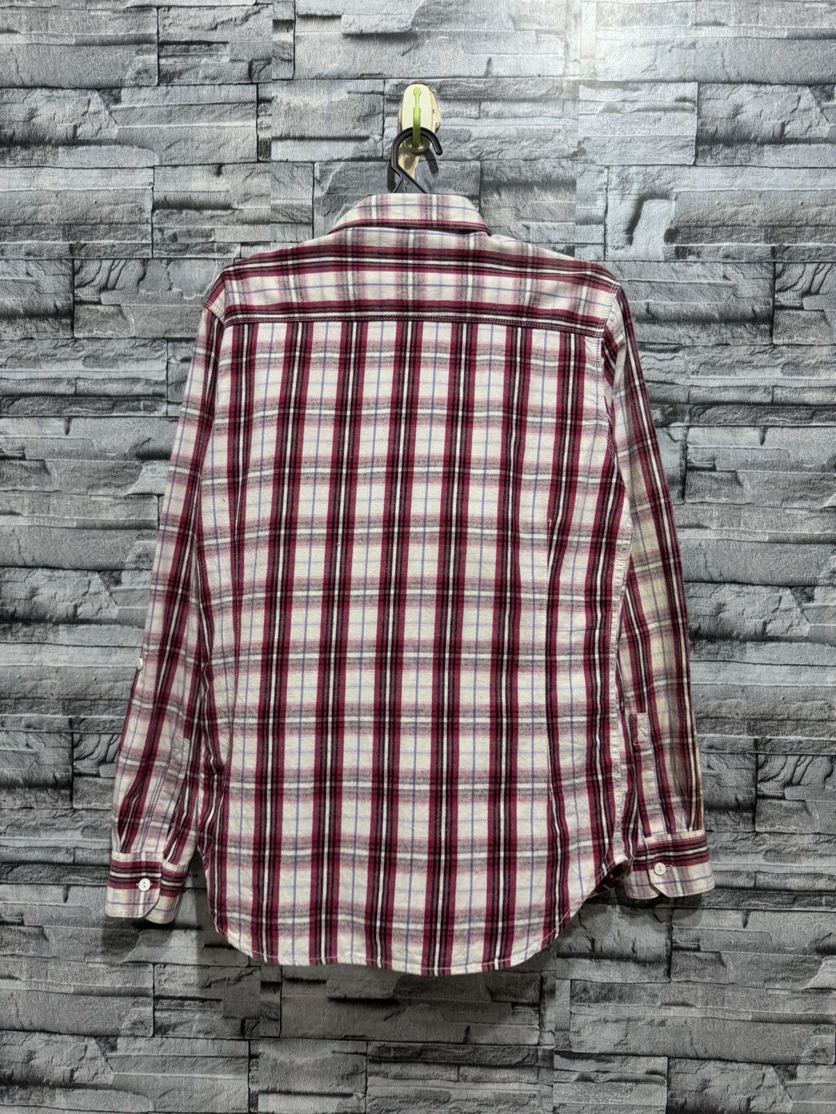 Flannel vintage Flannel Time Flies Patcher design double pocket Size US L / EU 52-54 / 3 - 8 Thumbnail