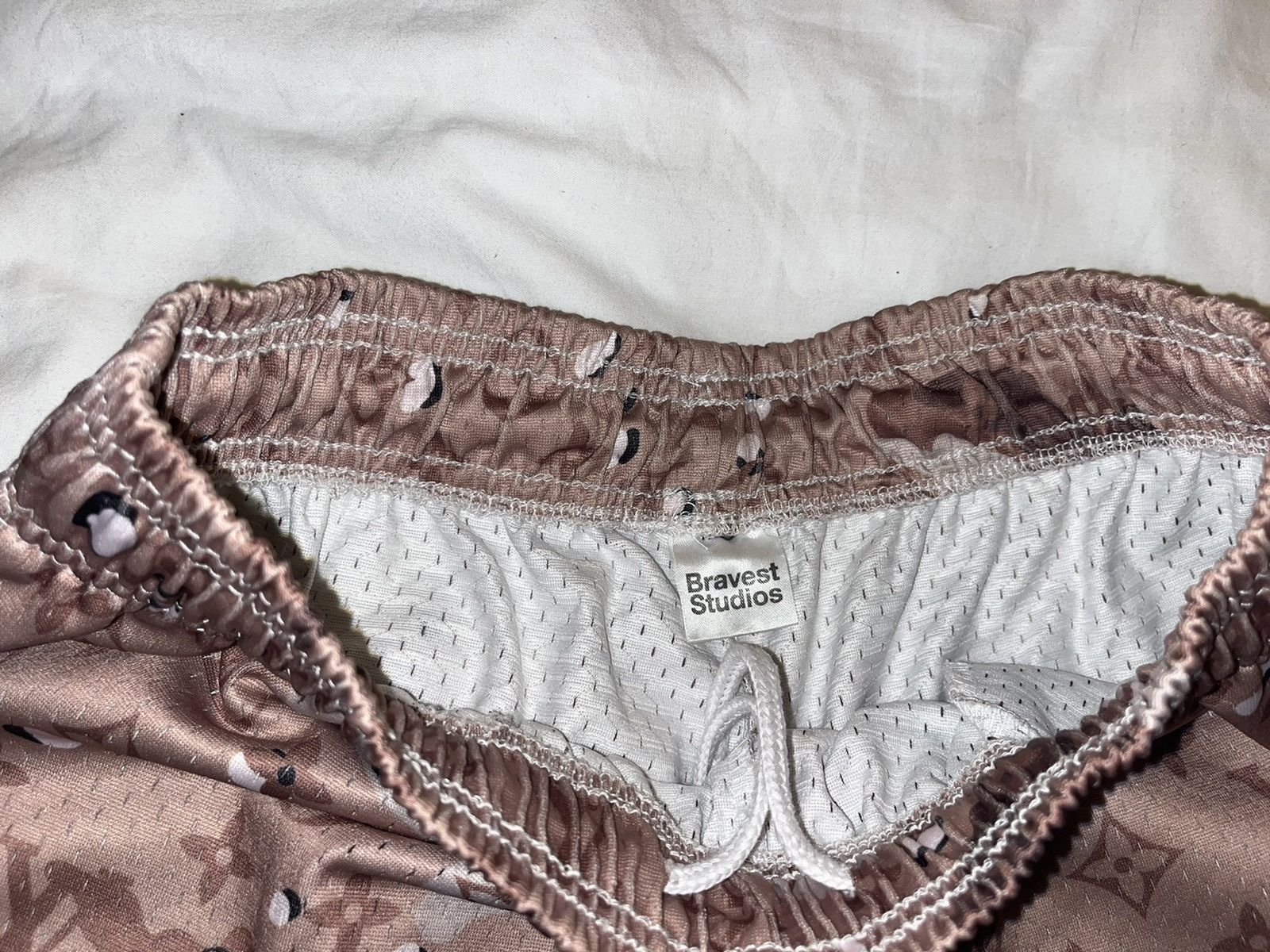Bravest Studios Bravest Studios Tan LV camo mesh shorts Size US 30 / EU 46 - 2 Thumbnail