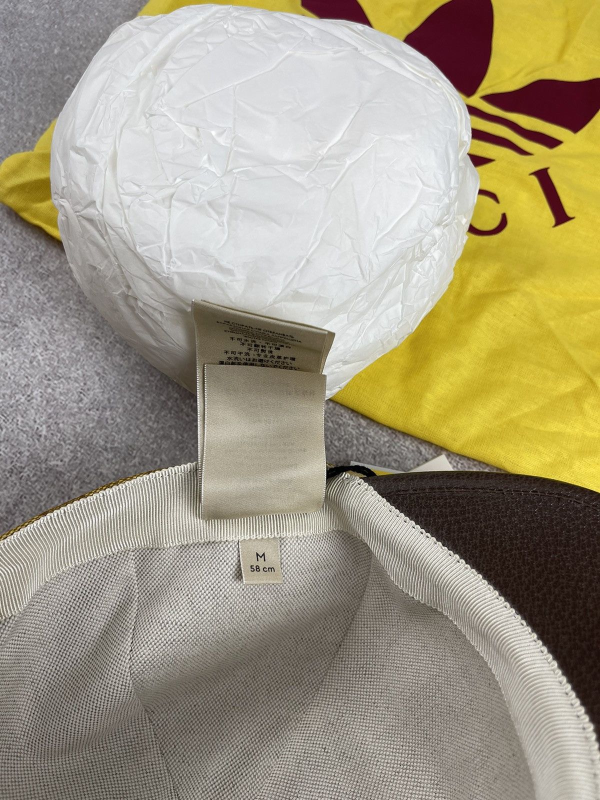 Adidas × Gucci Gucci x Adidas Baseball Cap Monogram Canvas Leather Size M Size ONE SIZE - 15 Thumbnail