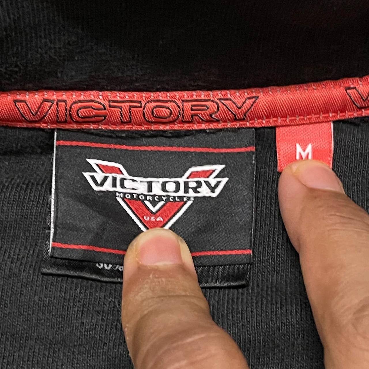 Harley Davidson Vintage 90's Victory Motorcycle Sweater Jacket Size US M / EU 48-50 / 2 - 10 Thumbnail