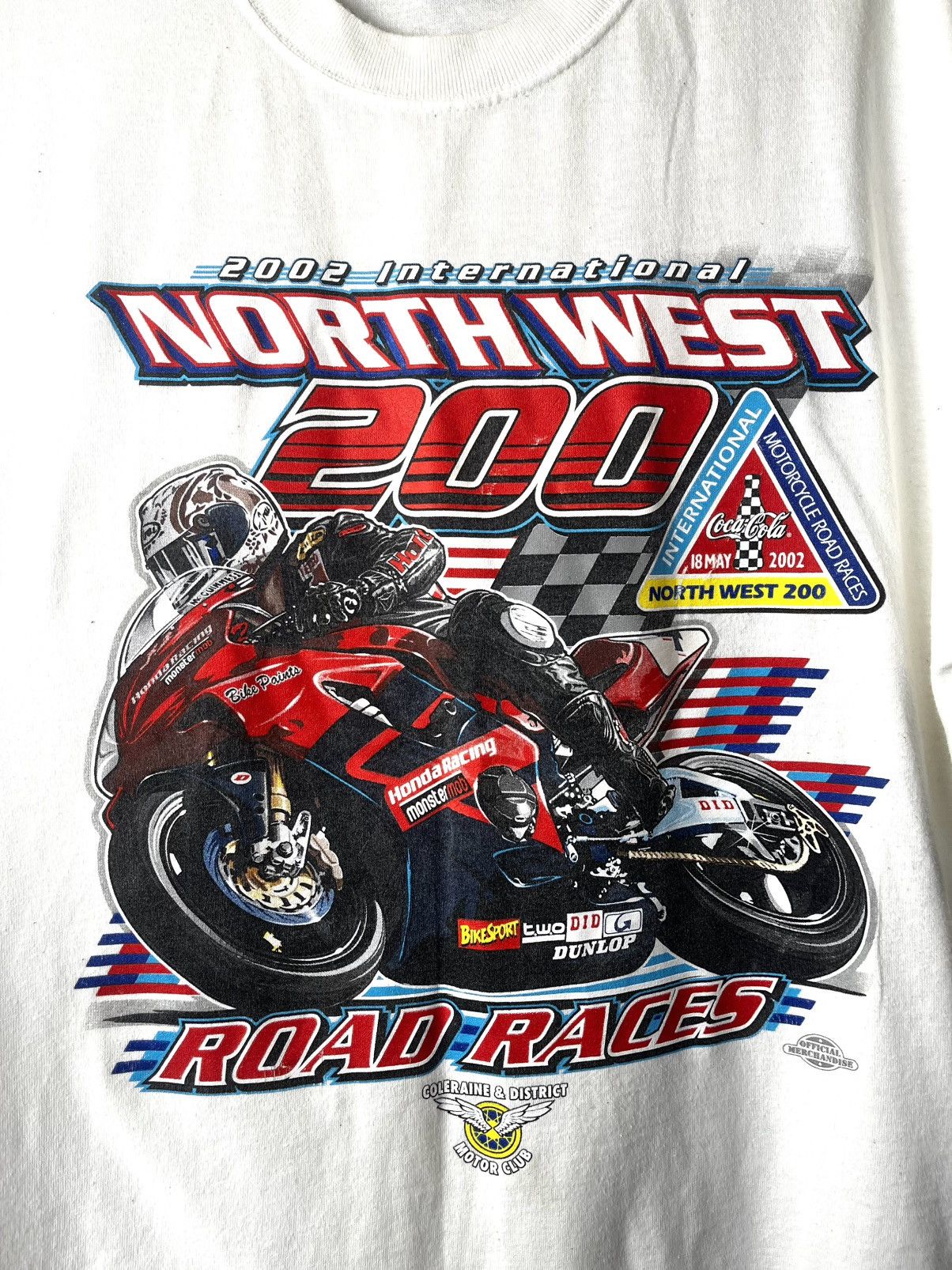 Vintage 2002 North West 200 Motorcycle Racing T Shirt Size US XL / EU 56 / 4 - 3 Thumbnail