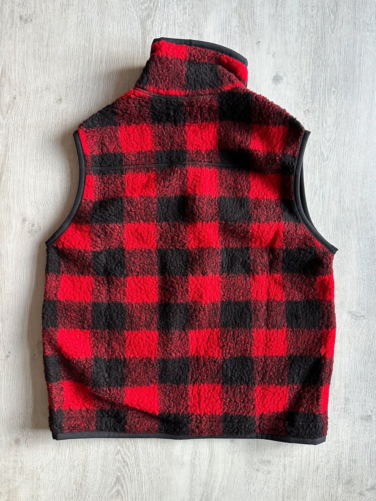 Drake's Drake's Buffalo Check Wool Bouclé Vest Gilet In Red Black Size US M / EU 48-50 / 2 - 2 Thumbnail