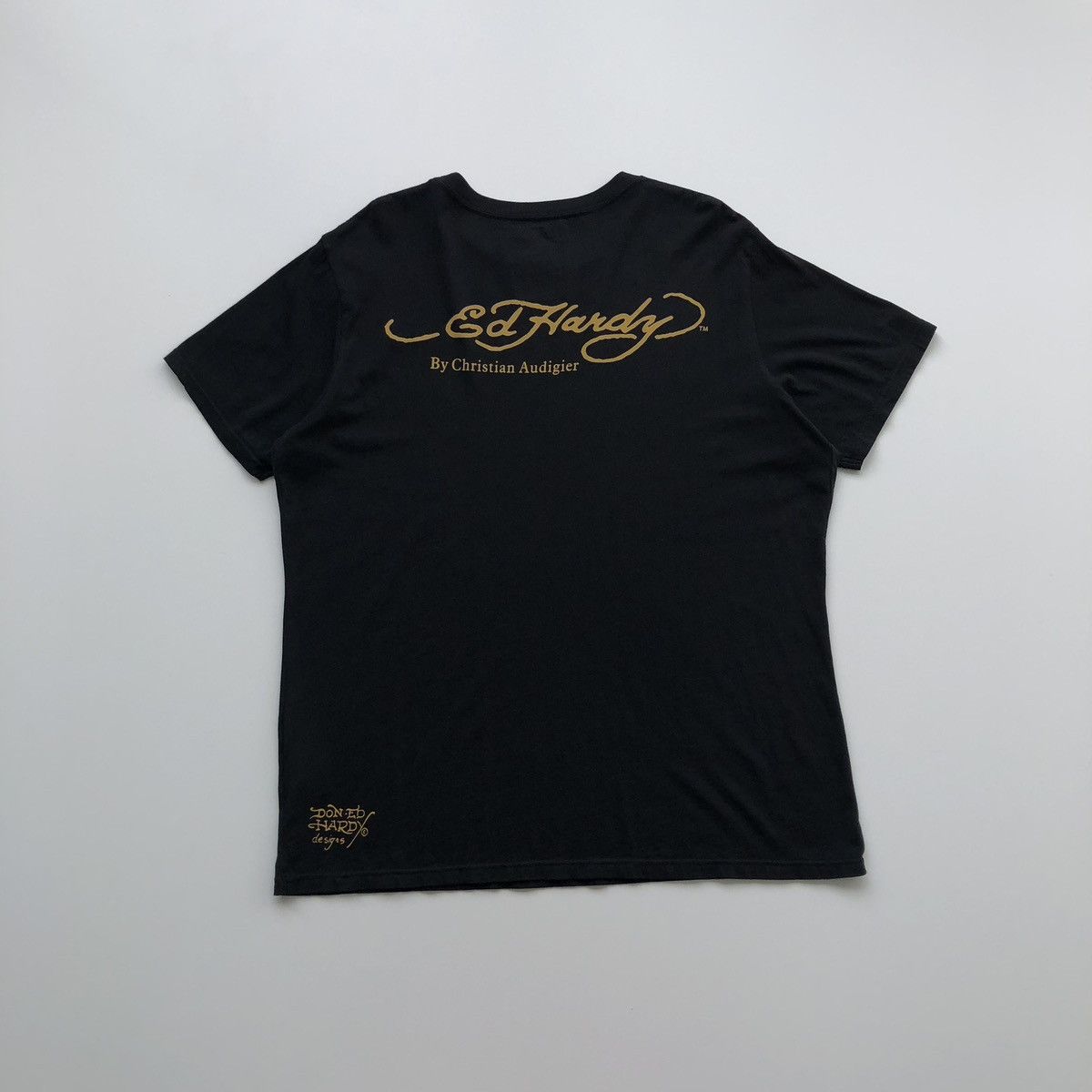 Ed Hardy Ed Hardy By Cristian Audigier Skull Glitters Vintage T-Shirt Size US XL / EU 56 / 4 - 3 Thumbnail