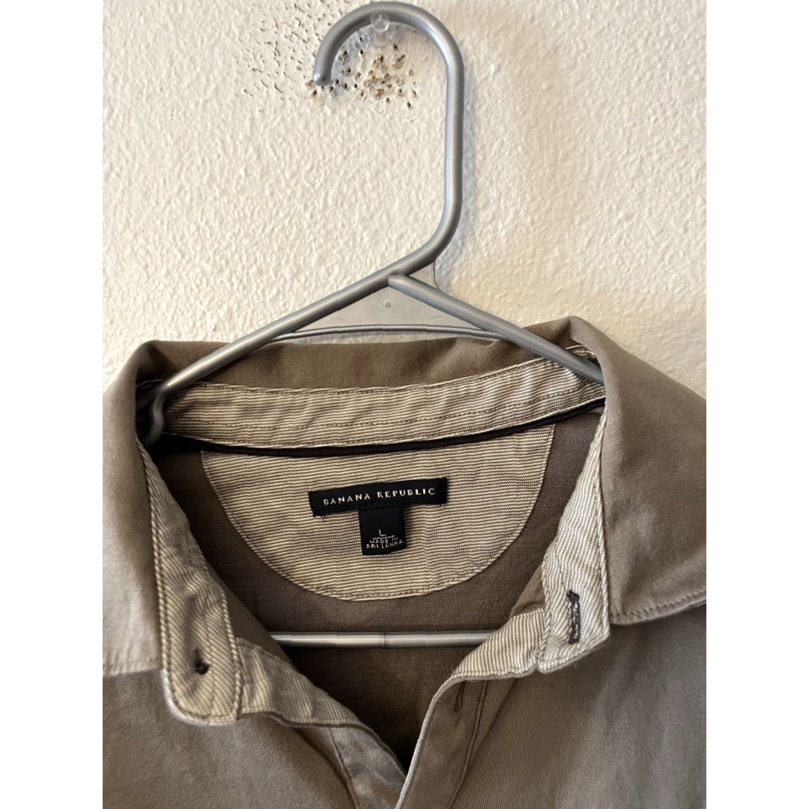 Banana Republic Banana Republic Sweatshirt Mens Large Brown Henley Long Sleeve Mock Neck 1/4 Zip Pockets Button Size US L / EU 52-54 / 3 - 2 Thumbnail