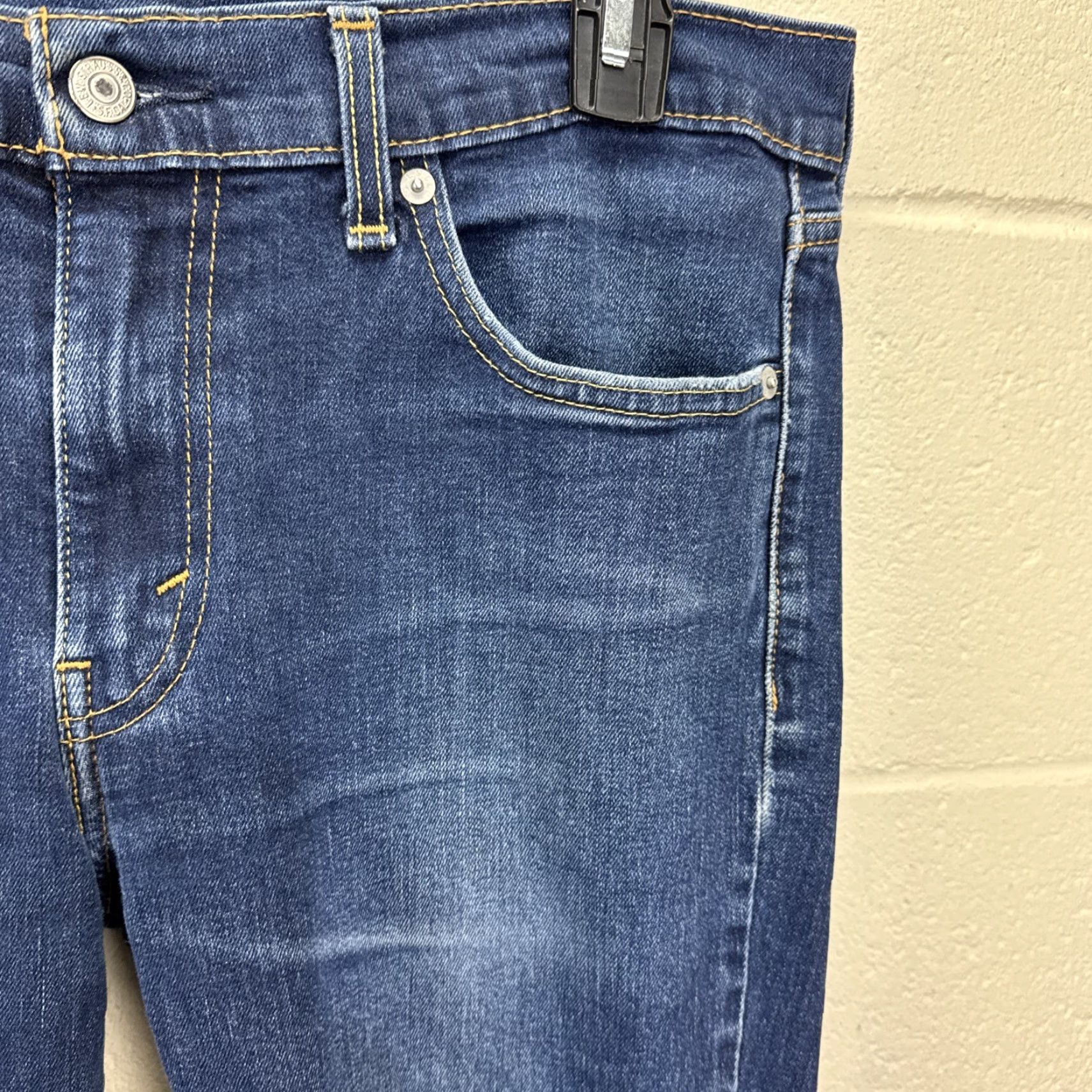 Levi's Levi's Men's Skinny Jeans Cotton Blend 33x32 Blue 511 Zipper Solid Denim Retro Streetwear Size US 33 - 4 Thumbnail