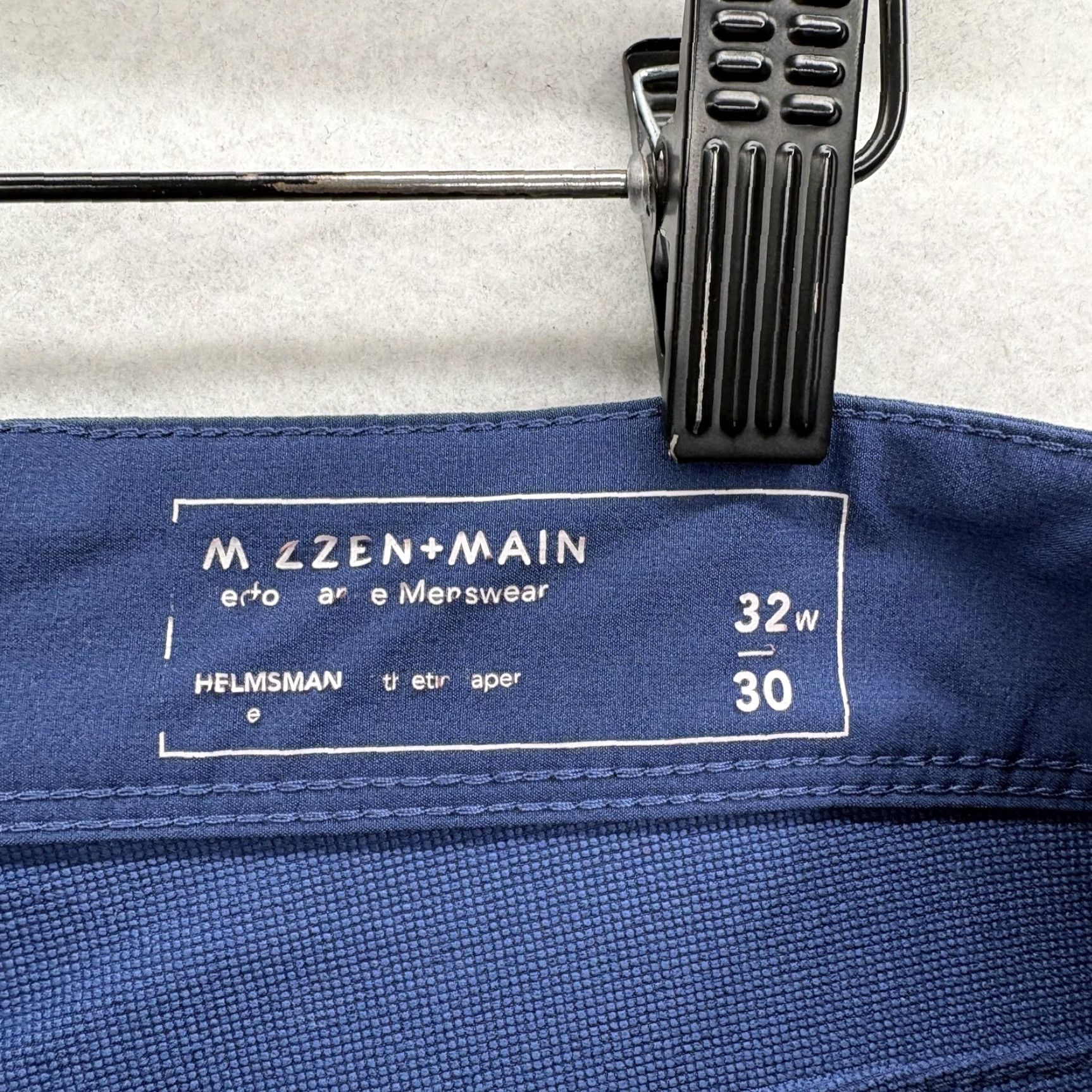 Mizzen+Main Mizzen+Main Helmsman Chino Pants Mens 32x30 Blue Slim Tapered Stretch Tech Golf Size US 32 / EU 48 - 5 Thumbnail