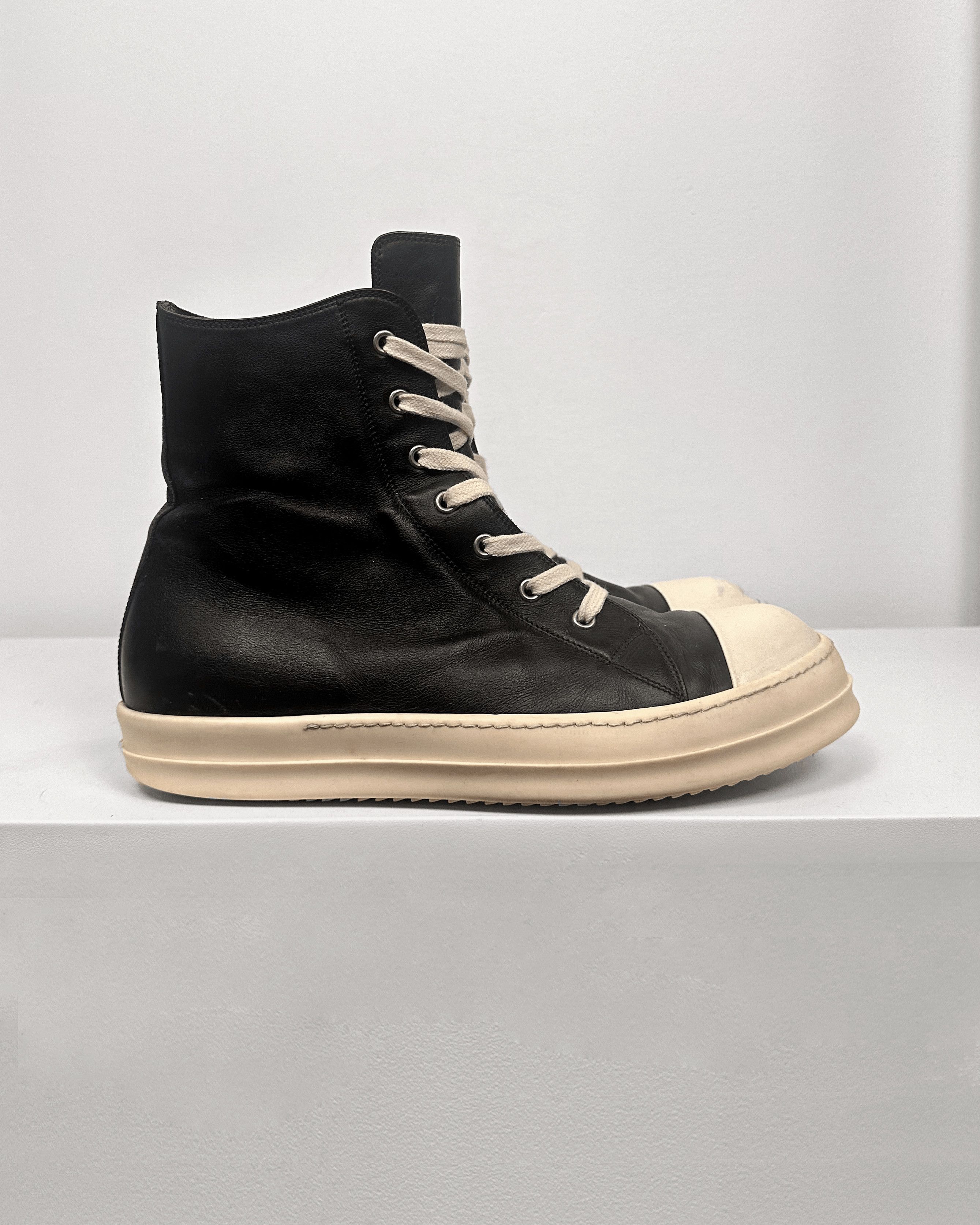 Rick Owens Rick Owens Mainline Leather High Ramones Size US 12 / EU 45 - 3 Thumbnail