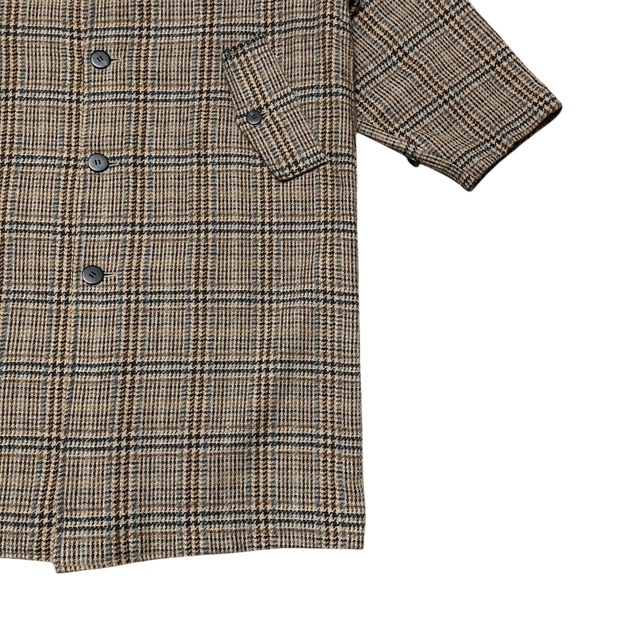 Issey Miyake Vintage IS Issey Miyake Checkered Wool Long Coat Size US M / EU 48-50 / 2 - 4 Thumbnail