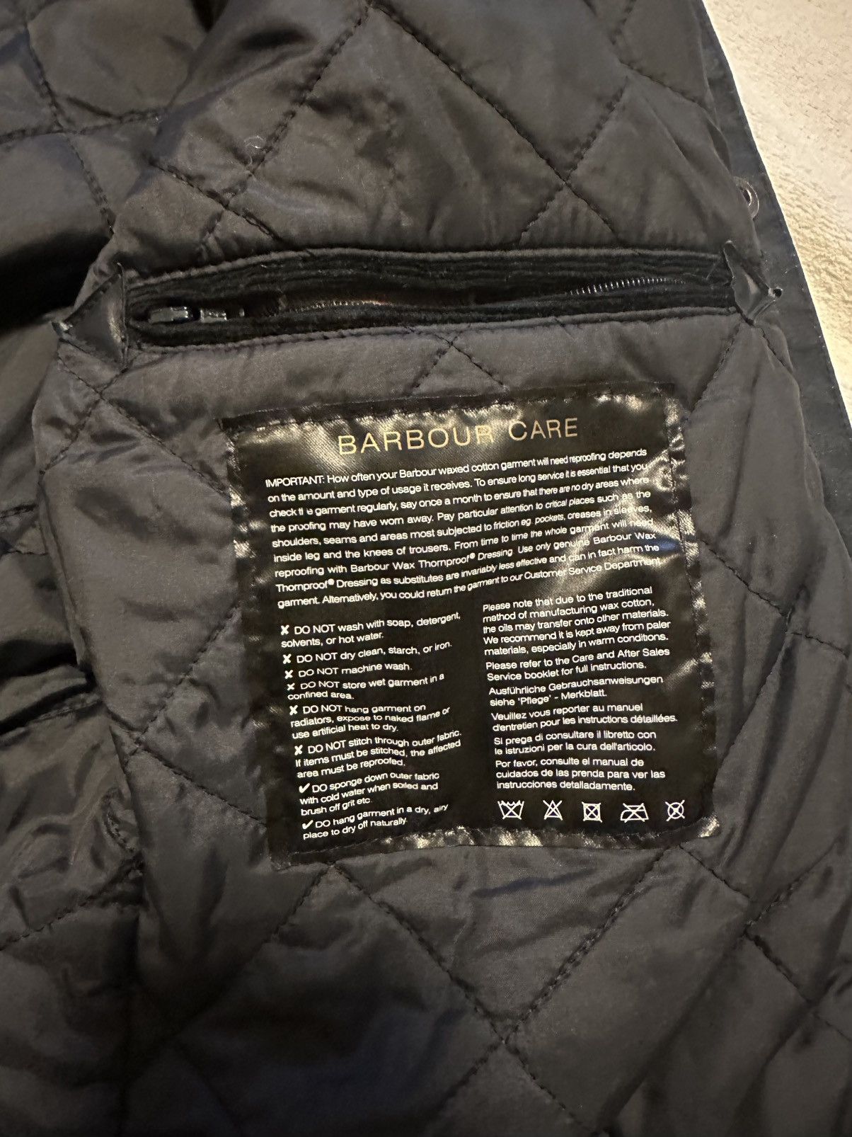 Barbour Barbour International men's Duke wax jacket medium navy Size US M / EU 48-50 / 2 - 5 Thumbnail
