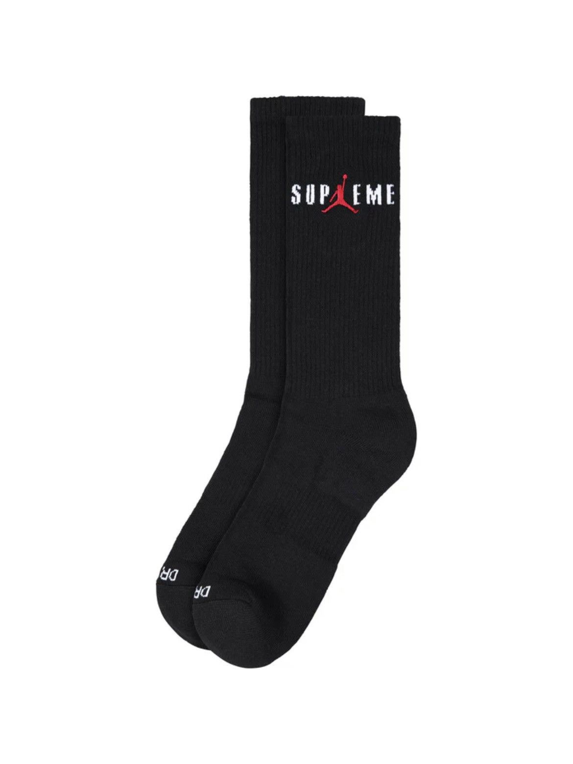 Jordan Brand × Supreme FW24 Supreme x Jordan Socks Black (2 PAIRS) Size ONE SIZE - 2 Thumbnail
