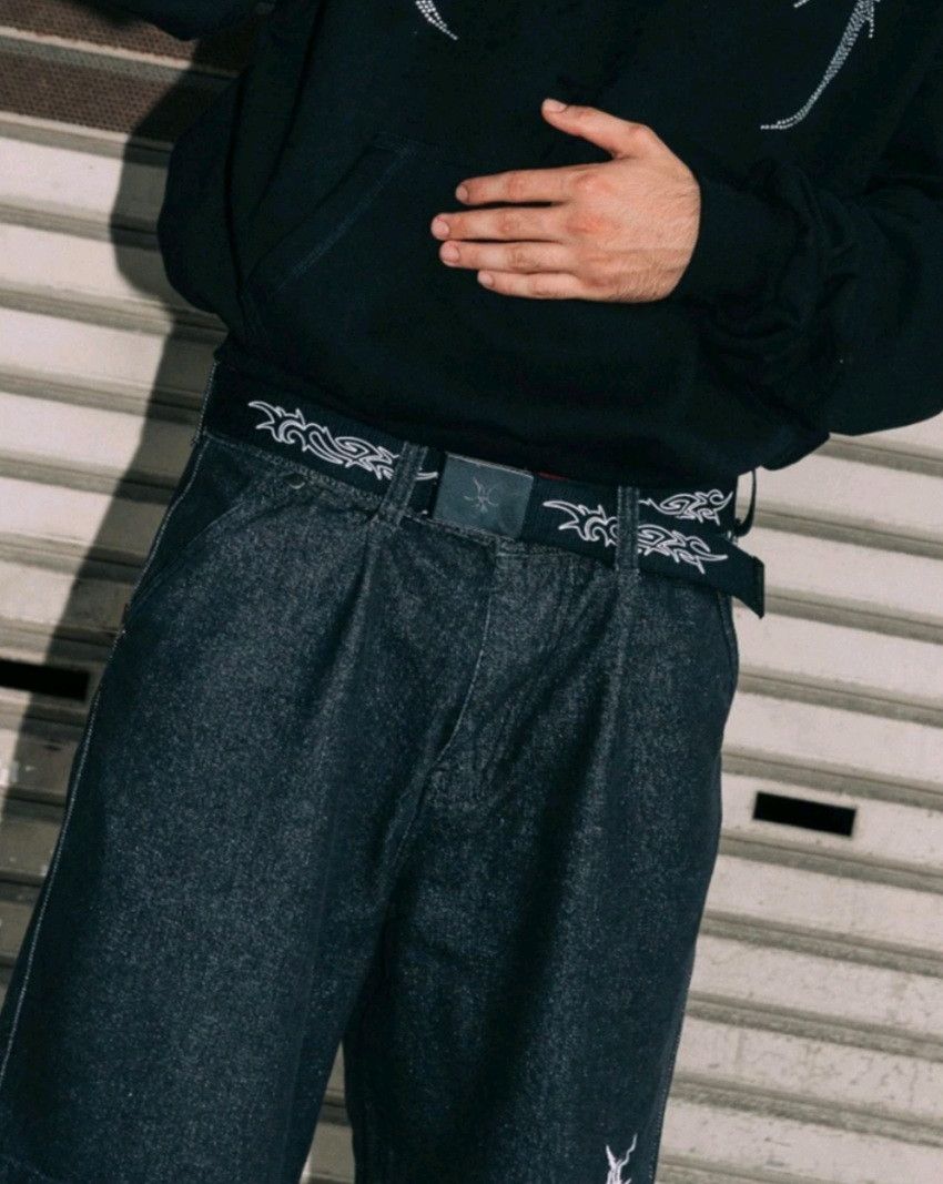 Japanese Brand 💥Lightning black colour streetwear belt Size ONE SIZE - 3 Thumbnail