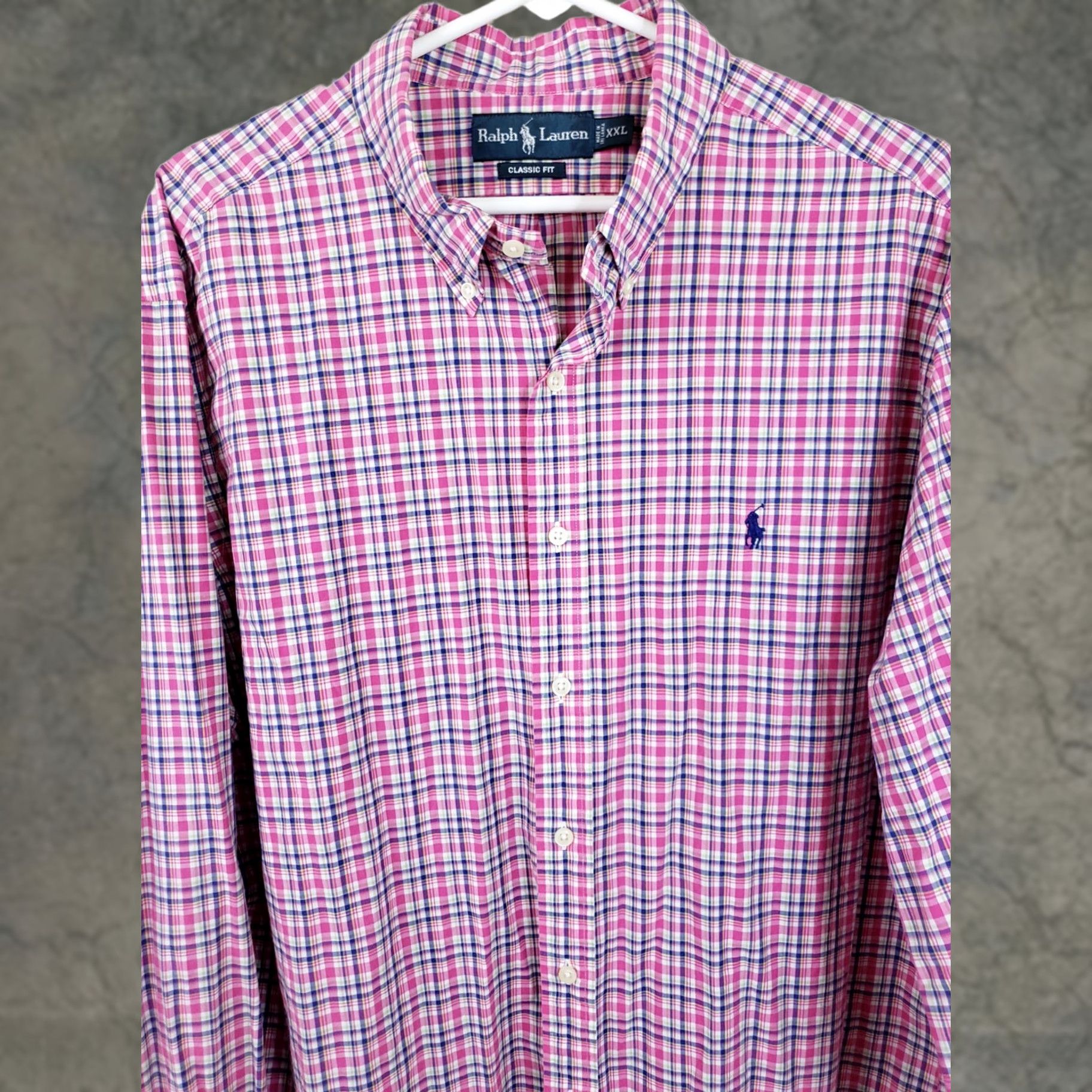 Ralph Lauren Ralph Lauren Shirt Mens XXL Pink Plaid Classic Fit Button-Up Long Sleeve Size US XXL / EU 58 / 5 - 1 Thumbnail