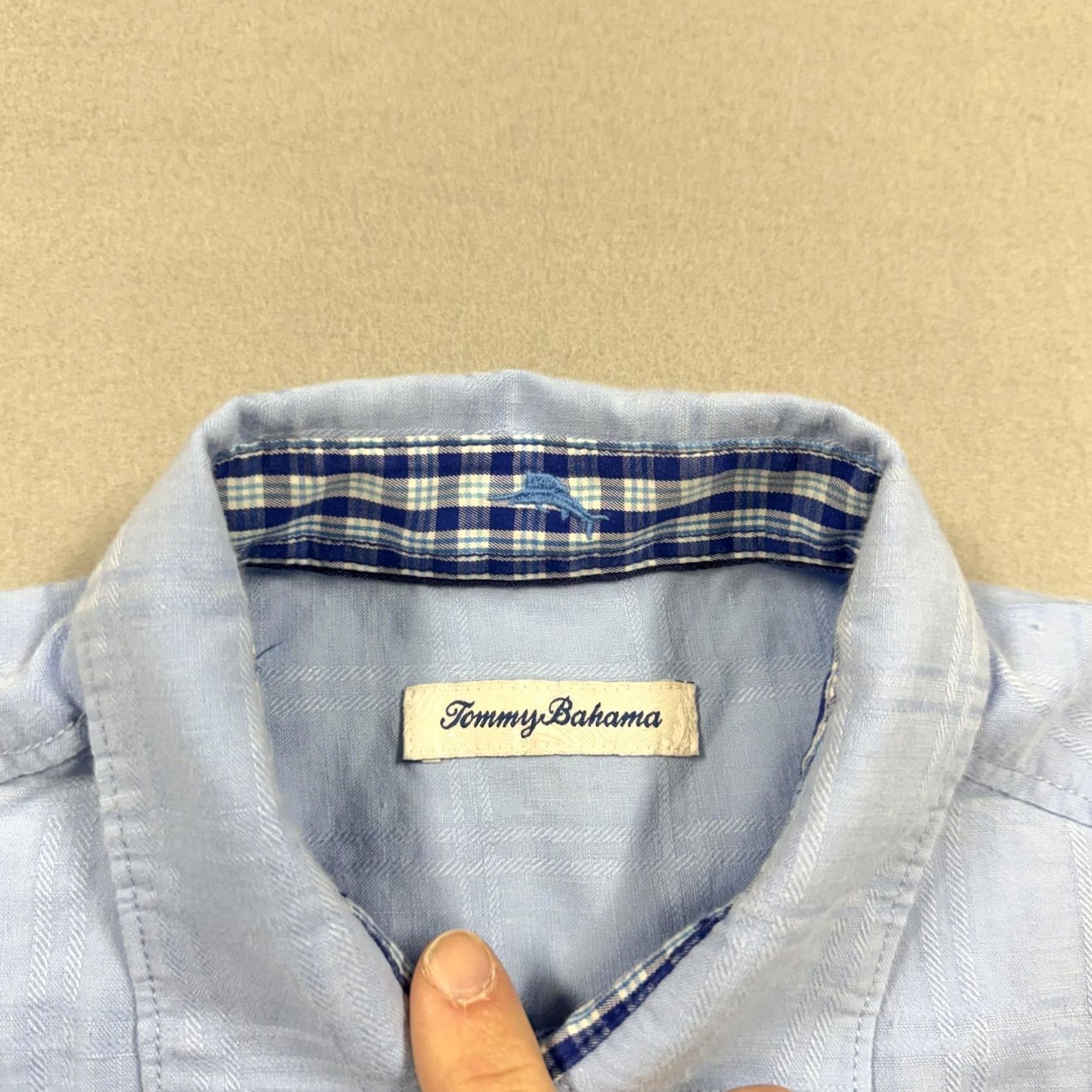 Tommy Bahama Tommy Bahama Shirt Mens M Blue Stripe Long Sleeve Linen Button Up Casual Size US M / EU 48-50 / 2 - 2 Thumbnail