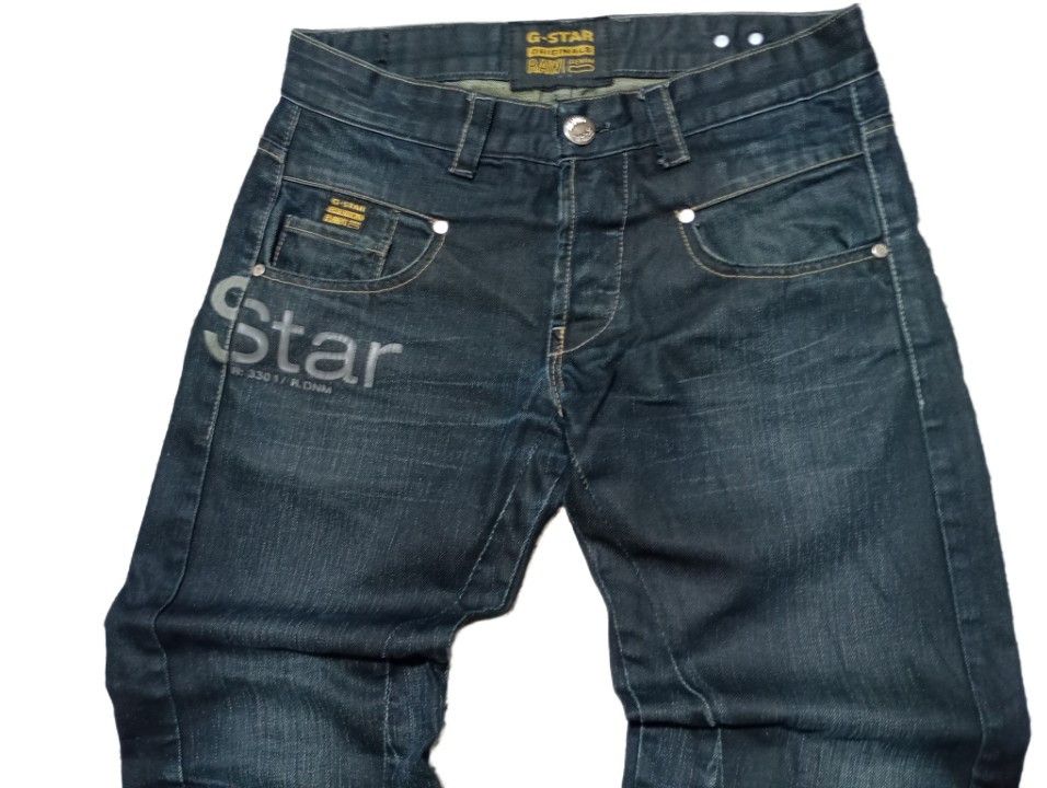 G-Star G star Raw Waxed Baggy Flared Hype Vintage Pants Size US 31 - 2 Thumbnail