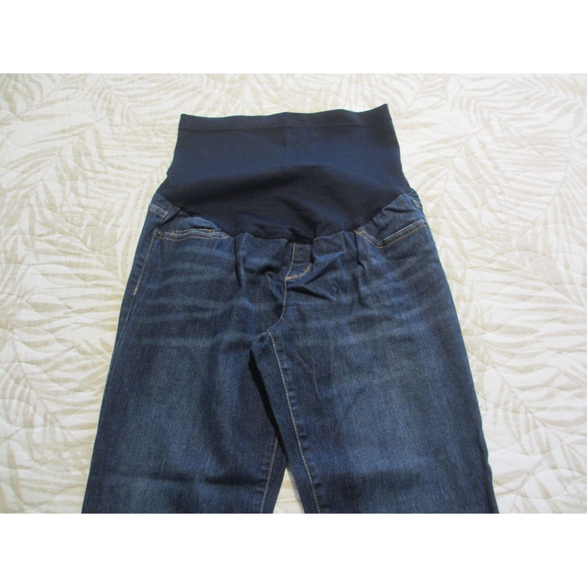 Other Liz Lange Maternity Denim Jeans Size 6 Dark Wash Over-Belly Size 28" / US 6 / IT 42 - 1 Thumbnail