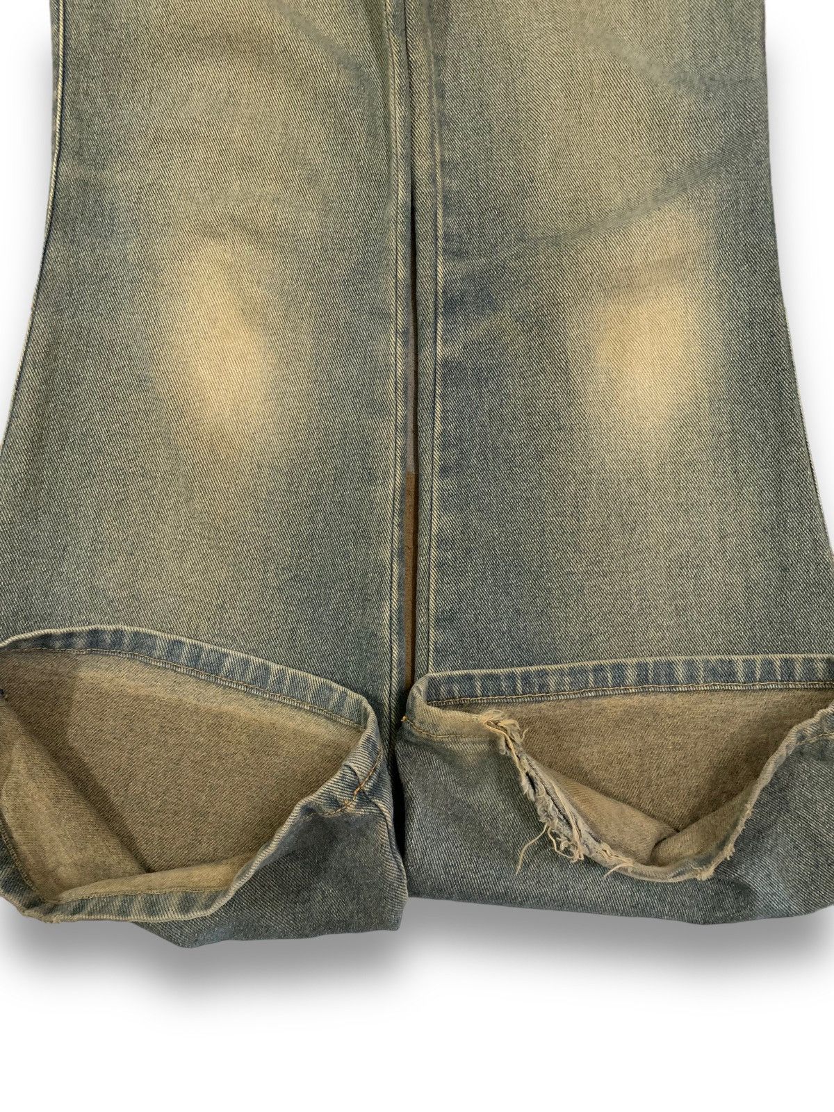 Hysteric Glamour Japanese Brand Yellow Mud Wash Flare Bell Bottom Jeans Size US 27 - 10 Thumbnail