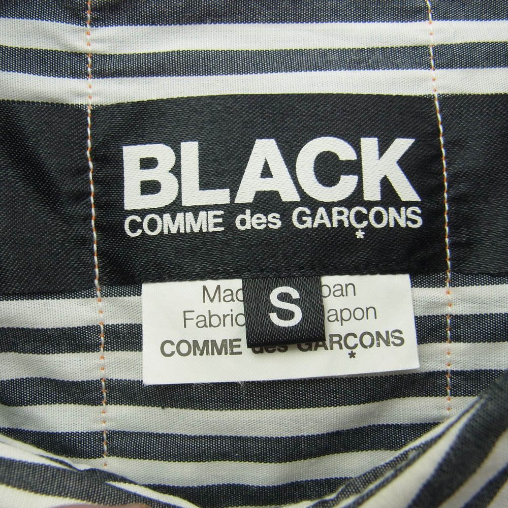 Comme des Garcons Black Shirt Satin Fluorescent Line Stripe Long Sleeve Black Size US S / EU 44-46 / 1 - 6 Thumbnail