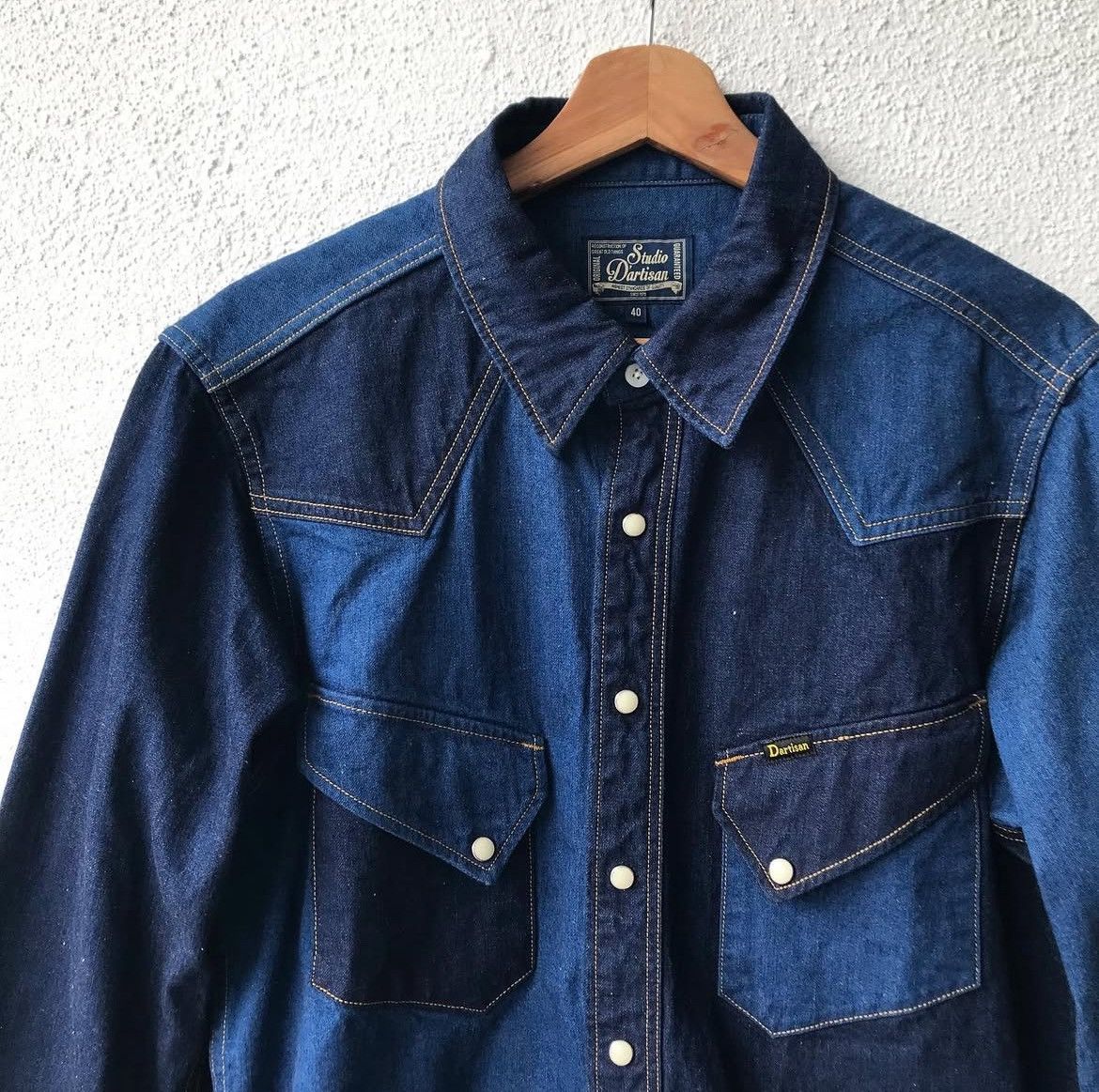 Studio D'Artisan Western Denim Shirt Size US L / EU 52-54 / 3 - 2 Thumbnail