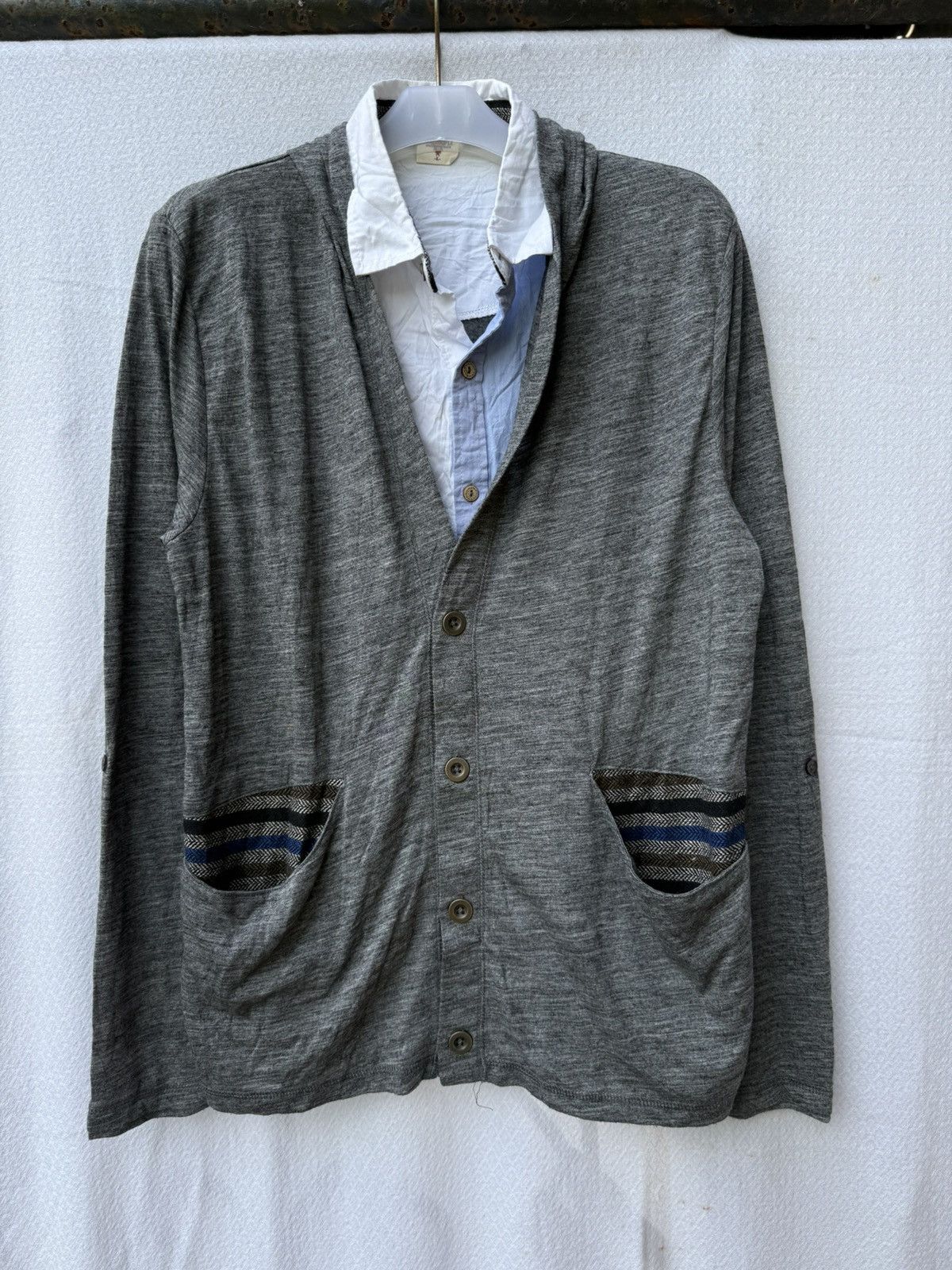 Hysteric Glamour Double layers cardigan hoodie button up shirt Size US M / EU 48-50 / 2 - 3 Thumbnail