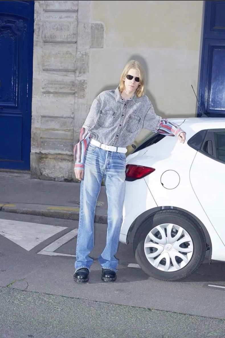 Balenciaga Washed denim shirt