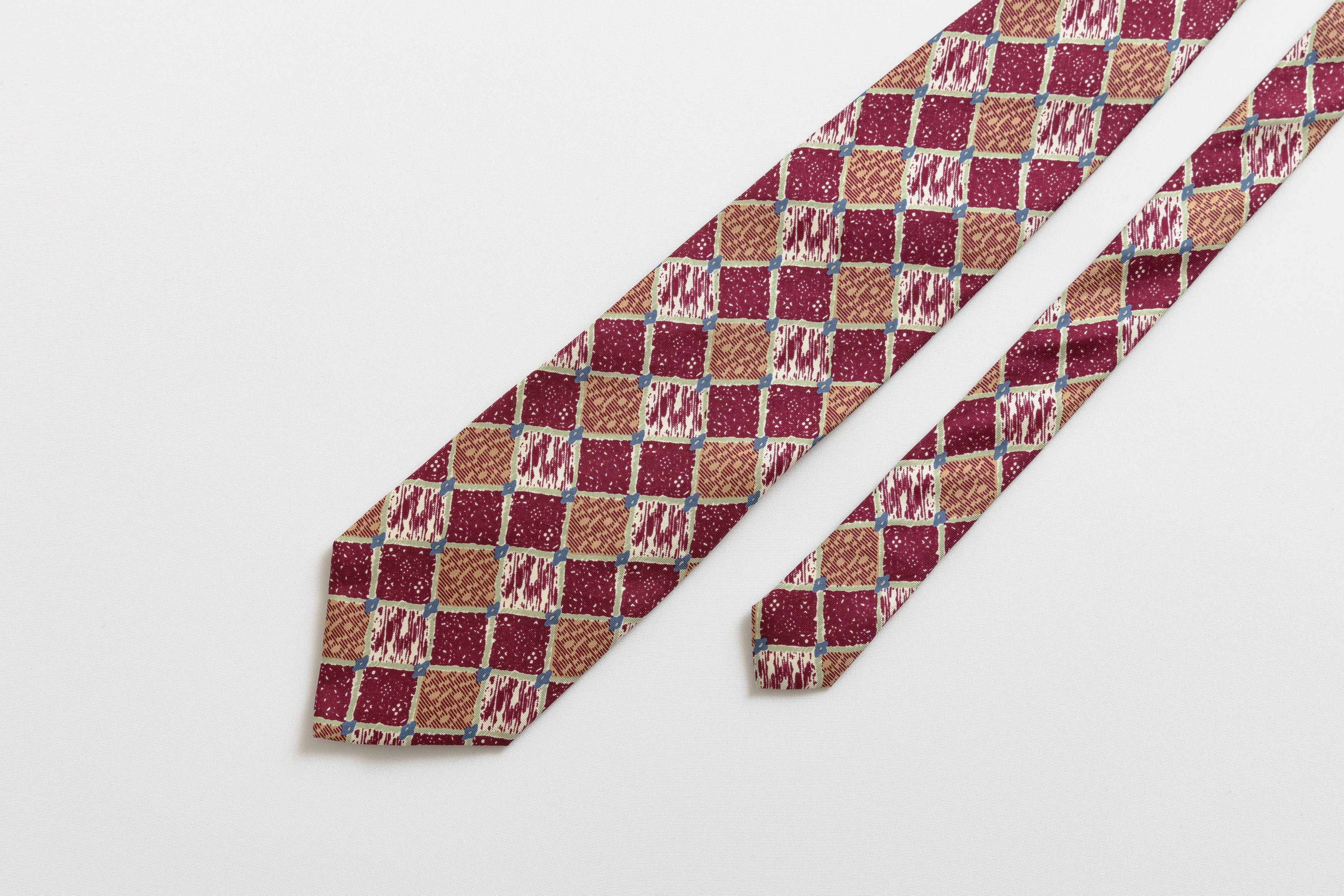 Vintage Tie abstract pattern crazy print necktie silk tie 068 Size ONE SIZE - 1 Thumbnail