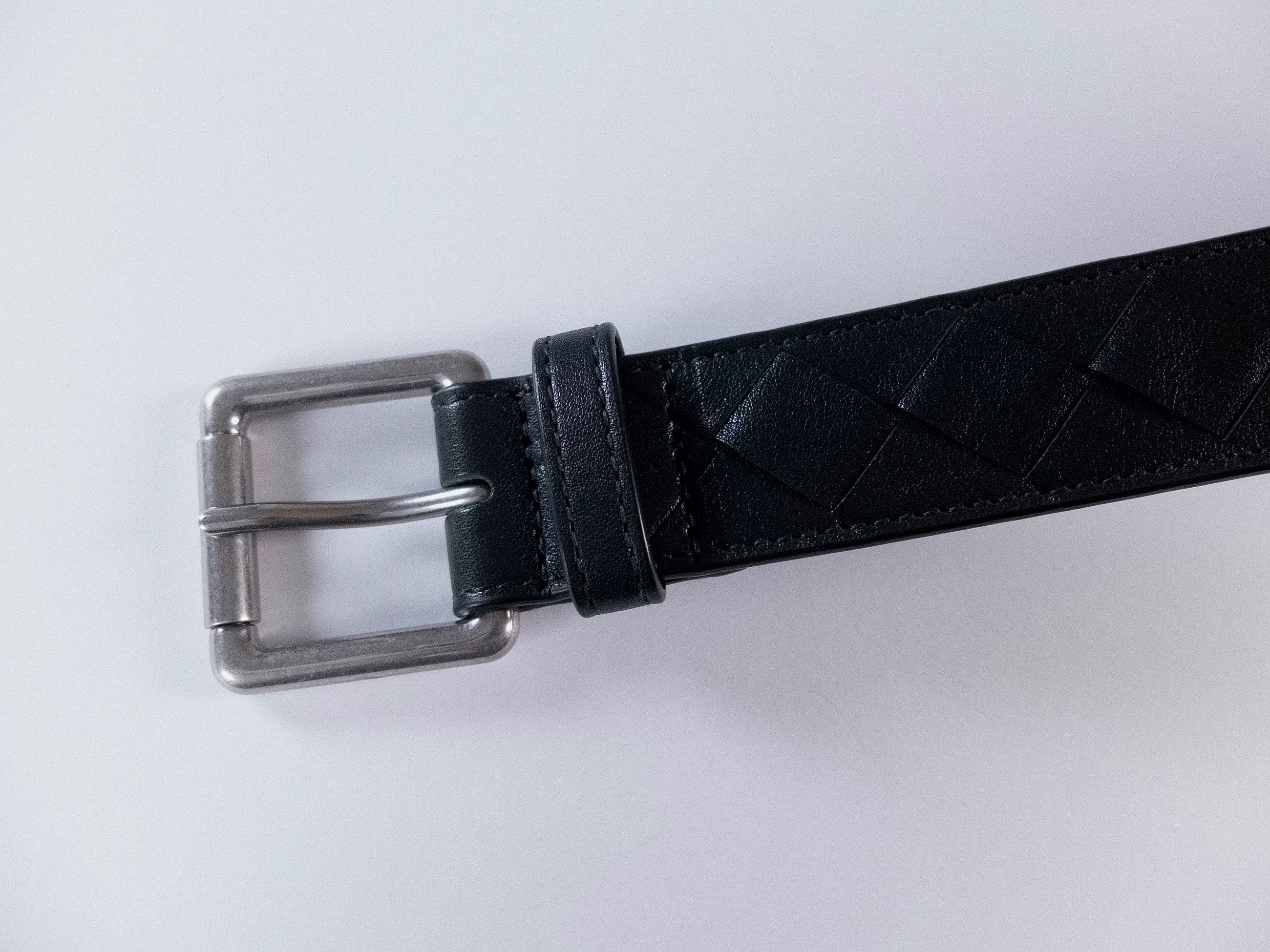Bottega Veneta BOTTEGA VENETA green intrecciato double wrap leather belt 90 Size 34 - 4 Thumbnail