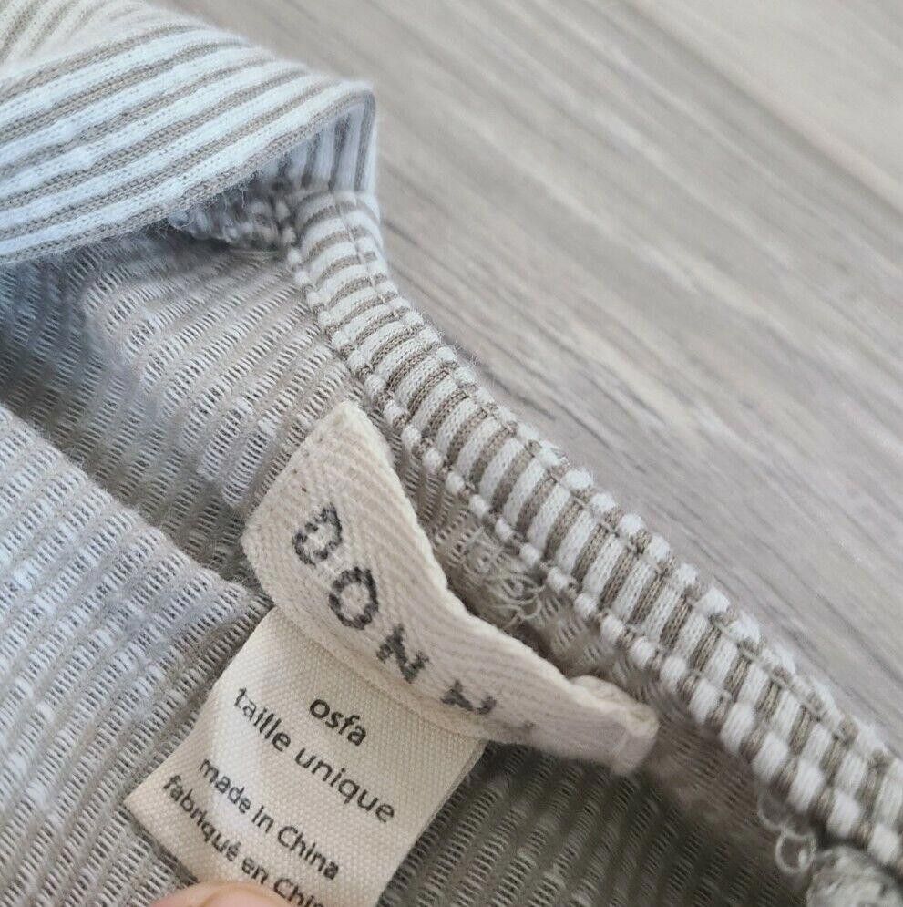 Designer Donni Cardigan One Size Waffle Neutral Striped Open Size ONE SIZE - 3 Thumbnail