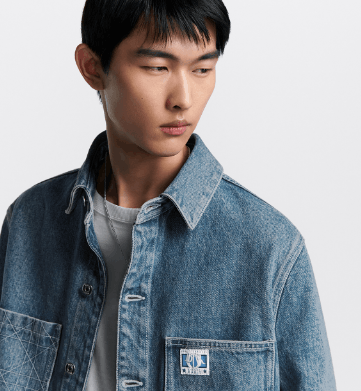 Dior o1w1db10625 Dior Charm Overshirt in Blue Size US M / EU 48-50 / 2 - 4 Thumbnail